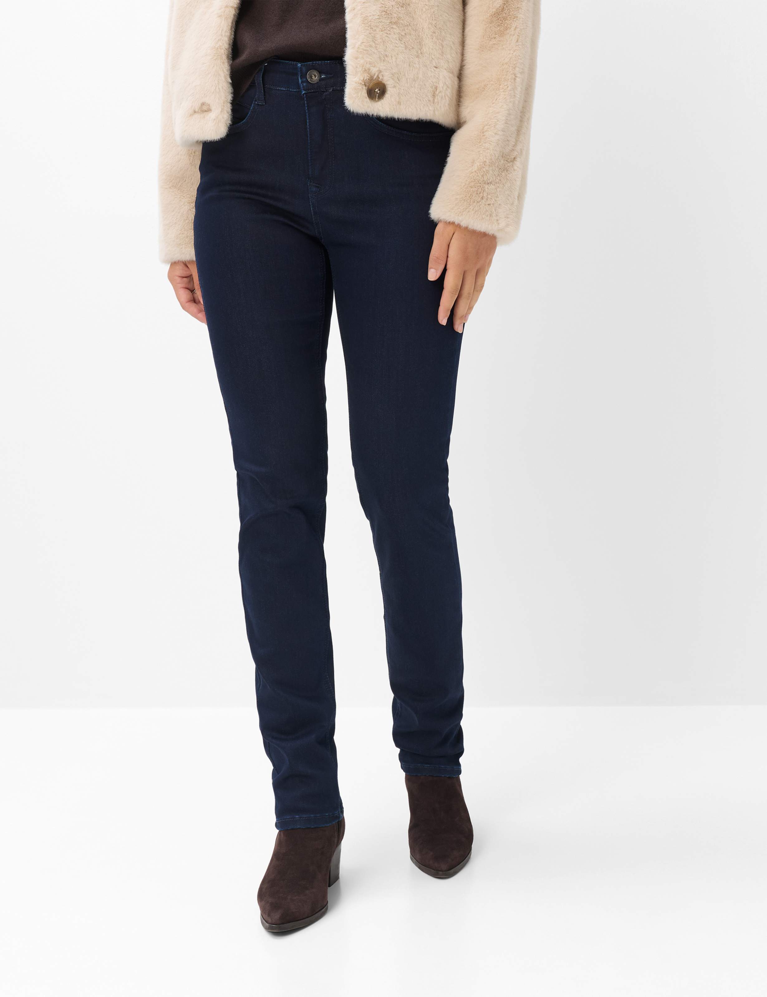 Brax Dames Jeans  Style MARY CLEAN DARK BLUE, denim donkerblauw, maat 34