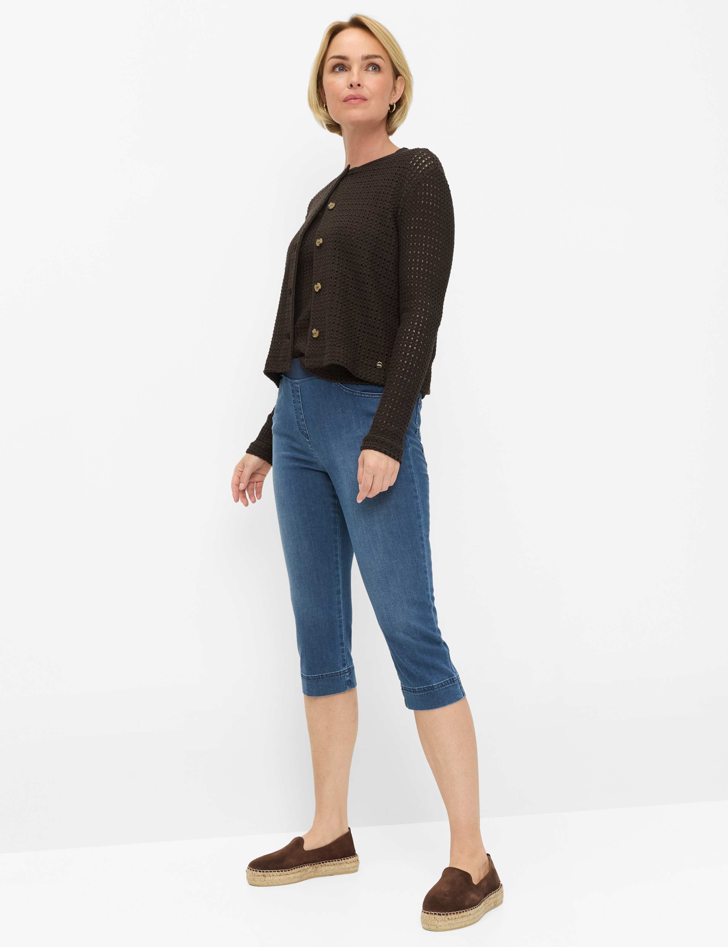 Dames Style PAMINA CAPRI Denim Blauw Regular Slim Fit Model outfit