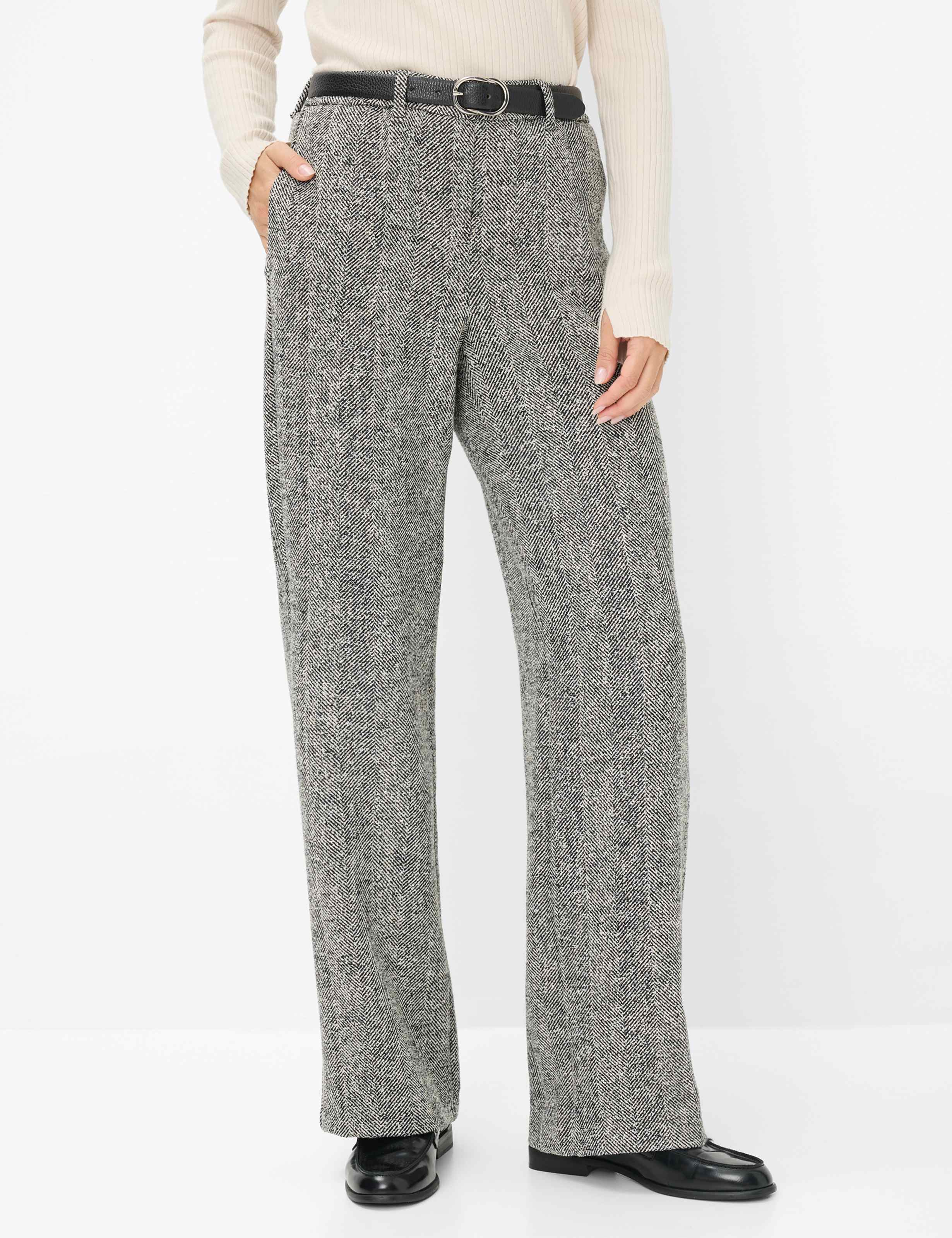 Thumbnail - Brax Damen Palazzohose Style MAINE BLACK, schwarz, Gr. 38K