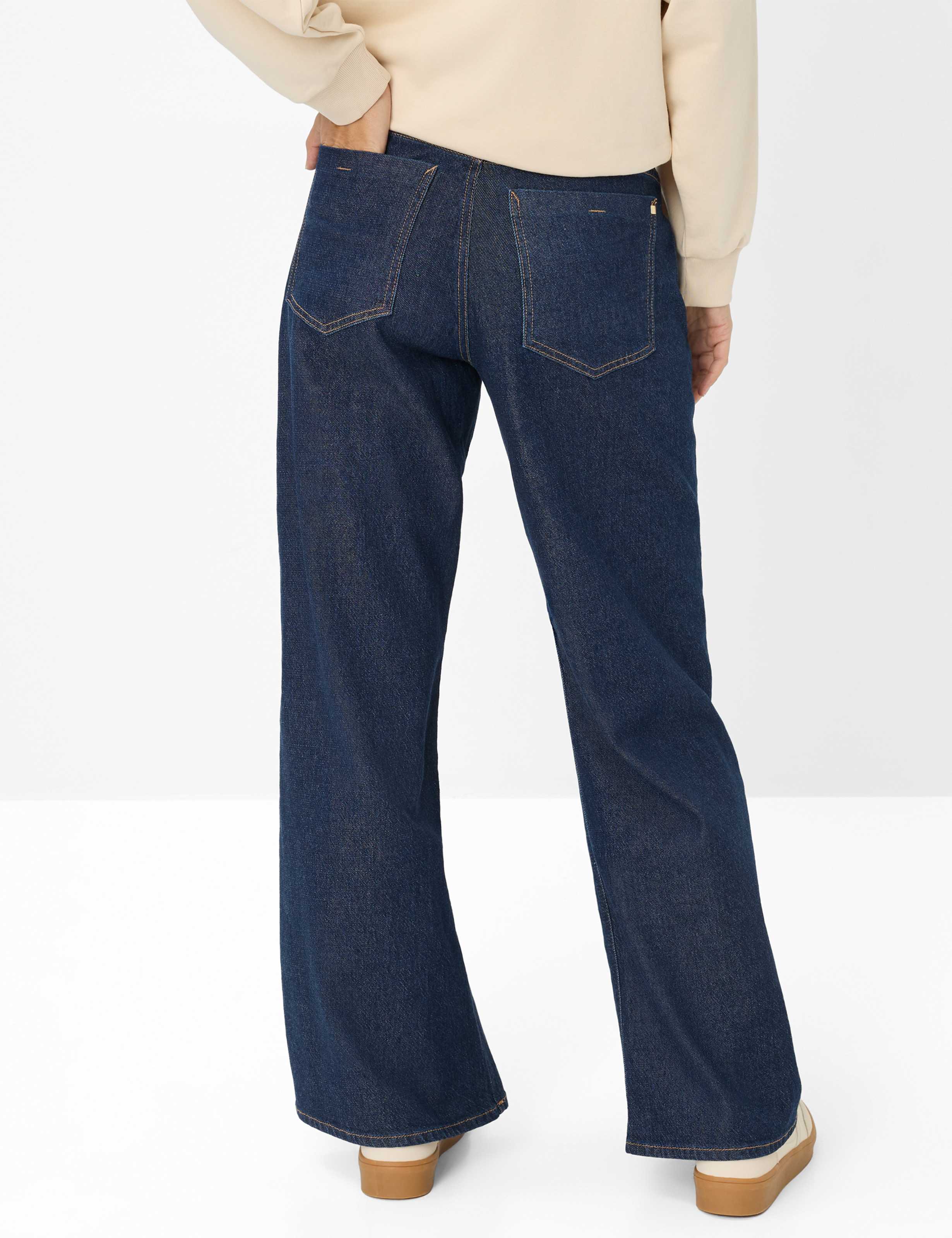 Women Style MORGAN Denim Dark Blue Wide Leg Model back