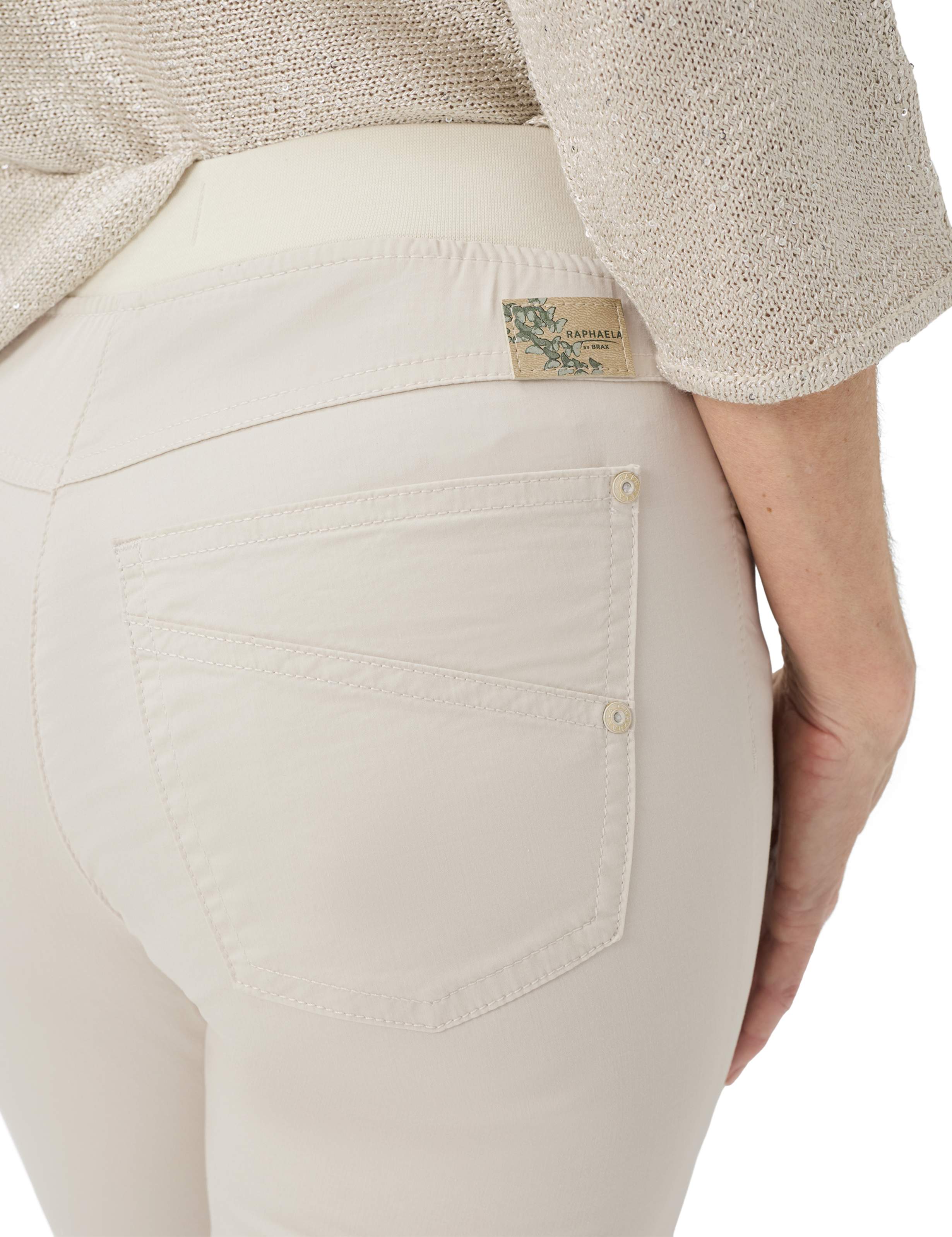 Damen Style PAMINA 6/8 Hellbeige Slim Fit Detail 2
