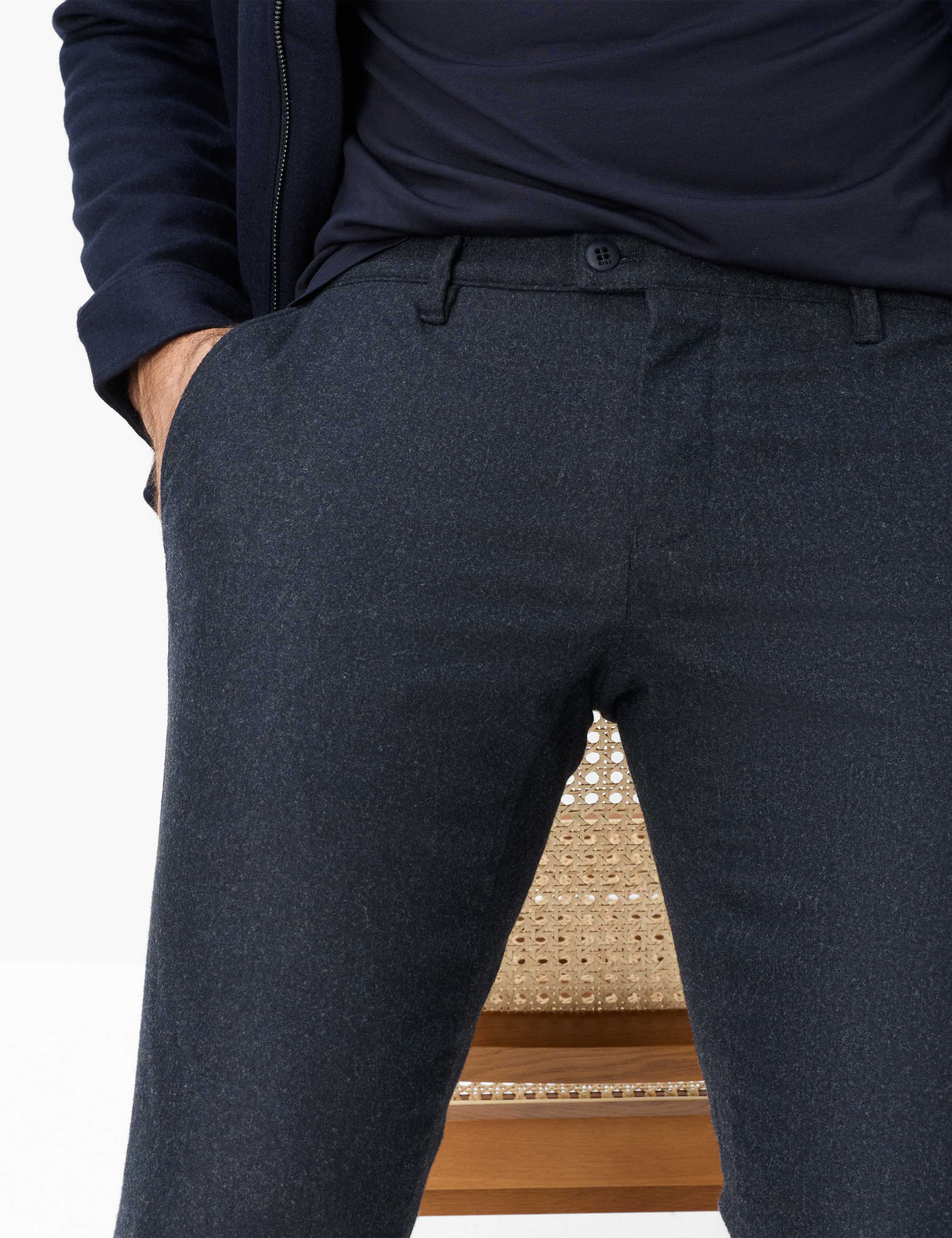 Men Style FABIO Dark Blue Modern Fit Detail 1