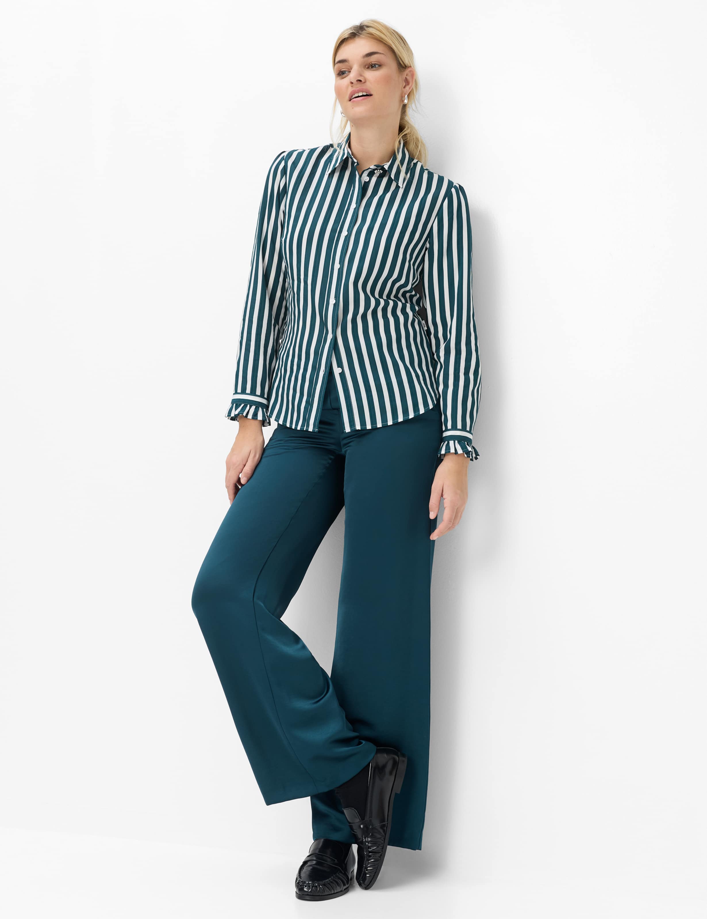 Femme Style MAINE Vert Wide Leg Tenue du mannequin