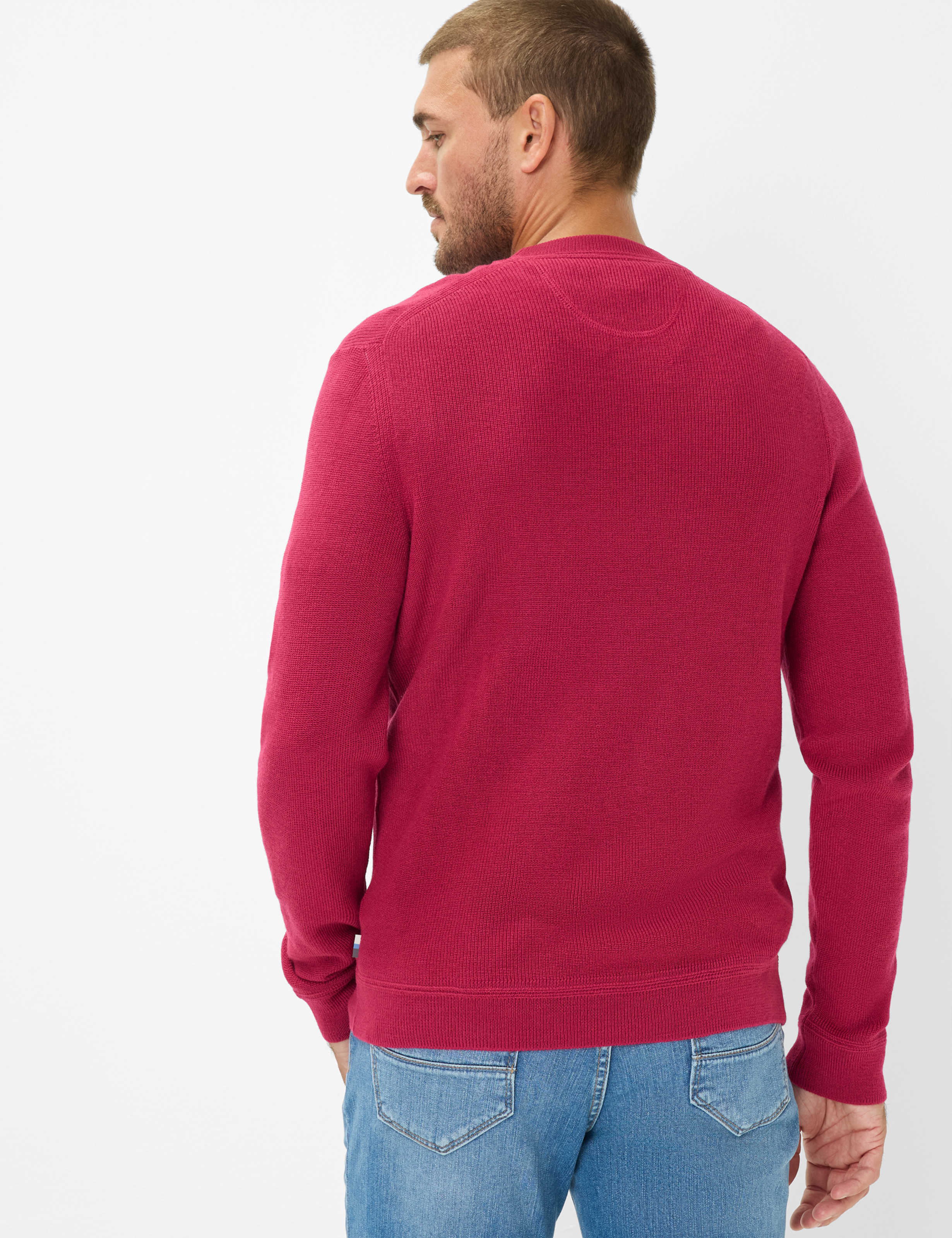 Thumbnail - Brax Herren Strickpullover Style ROY vitamins, hellrot, Gr. L