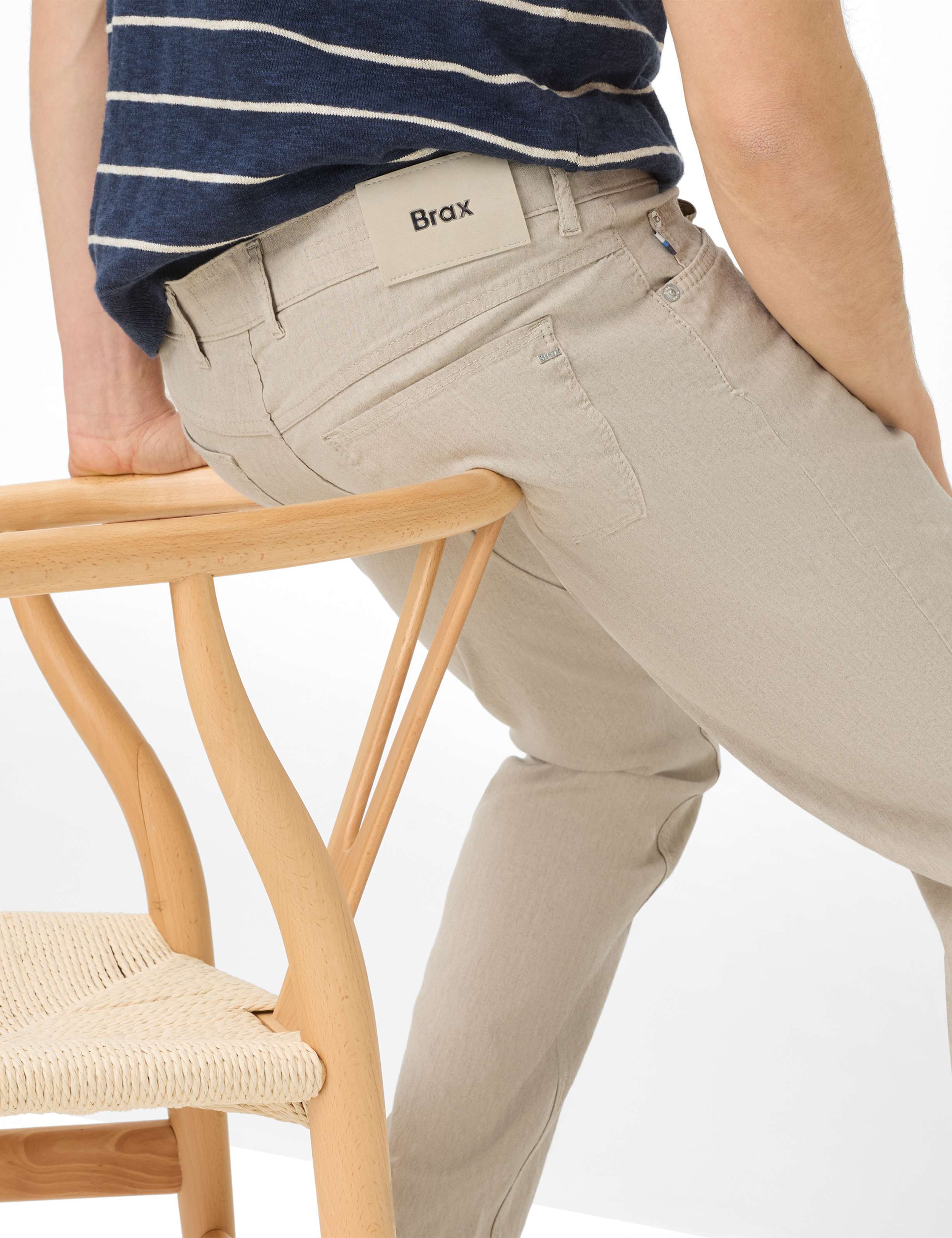 Herre Style COOPER L Lysbeige Regular Fit Detalje 1