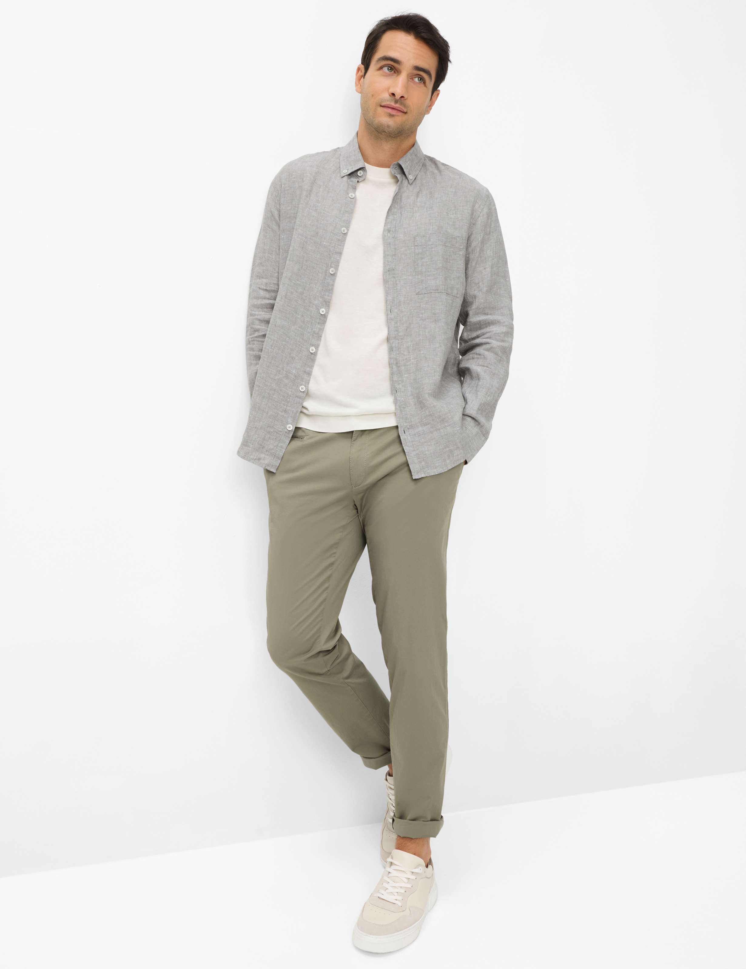 Herren Style DANIEL Grün - Khaki  Model Outfit