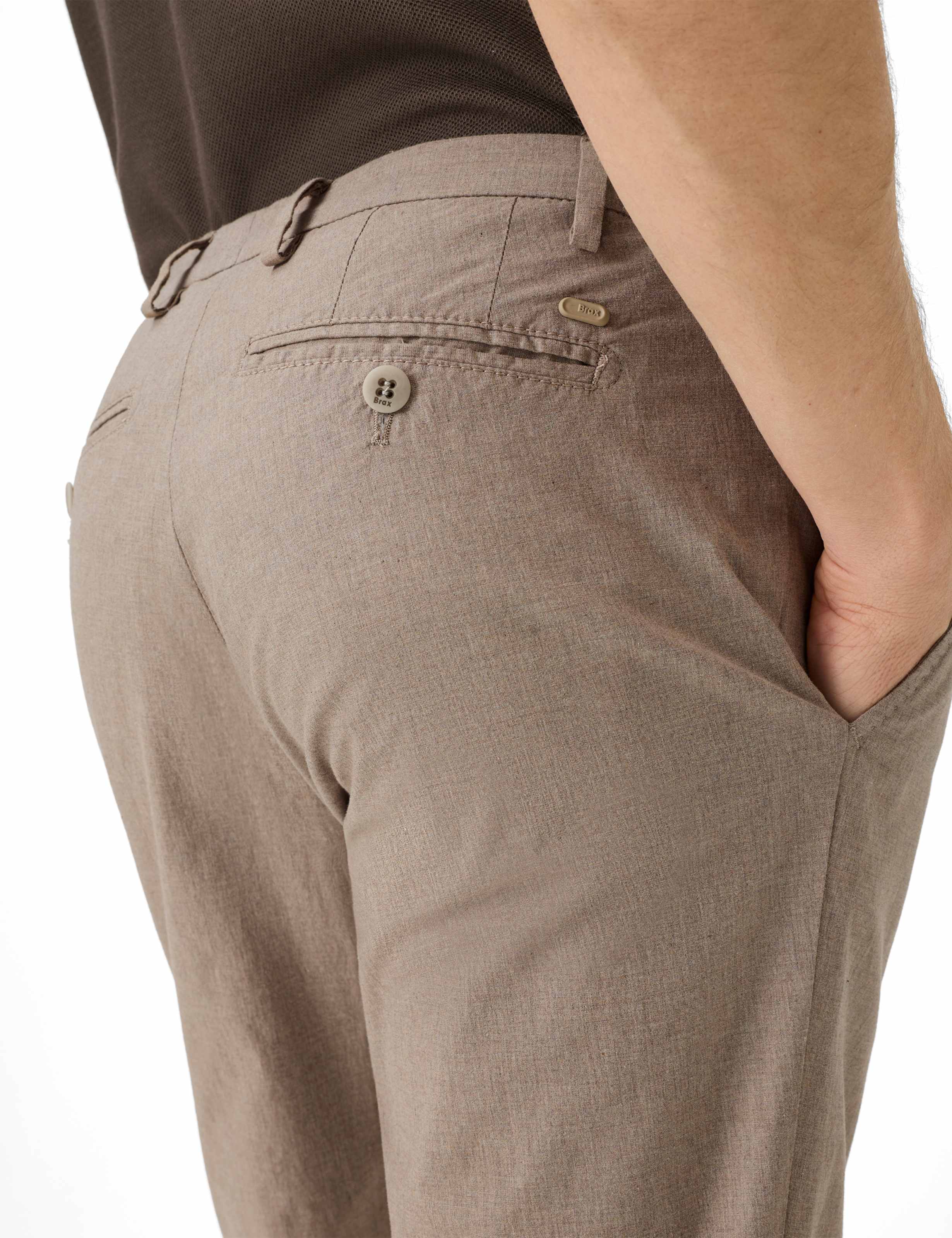 Herre Style SILVIO Brun Slim Fit Detalje 2