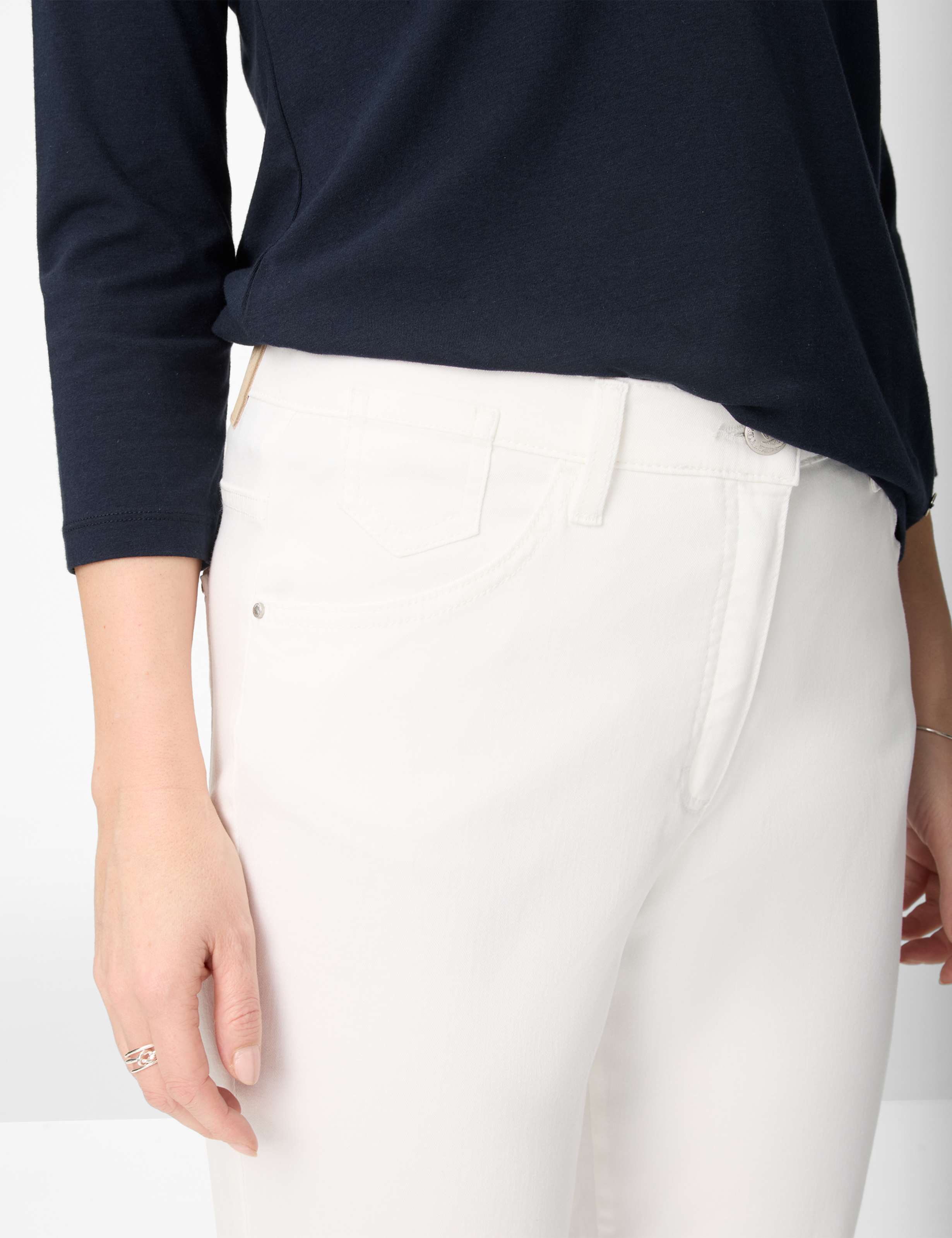 Damen Style CORRY Denim Weiß Comfort Plus Fit Detail 2