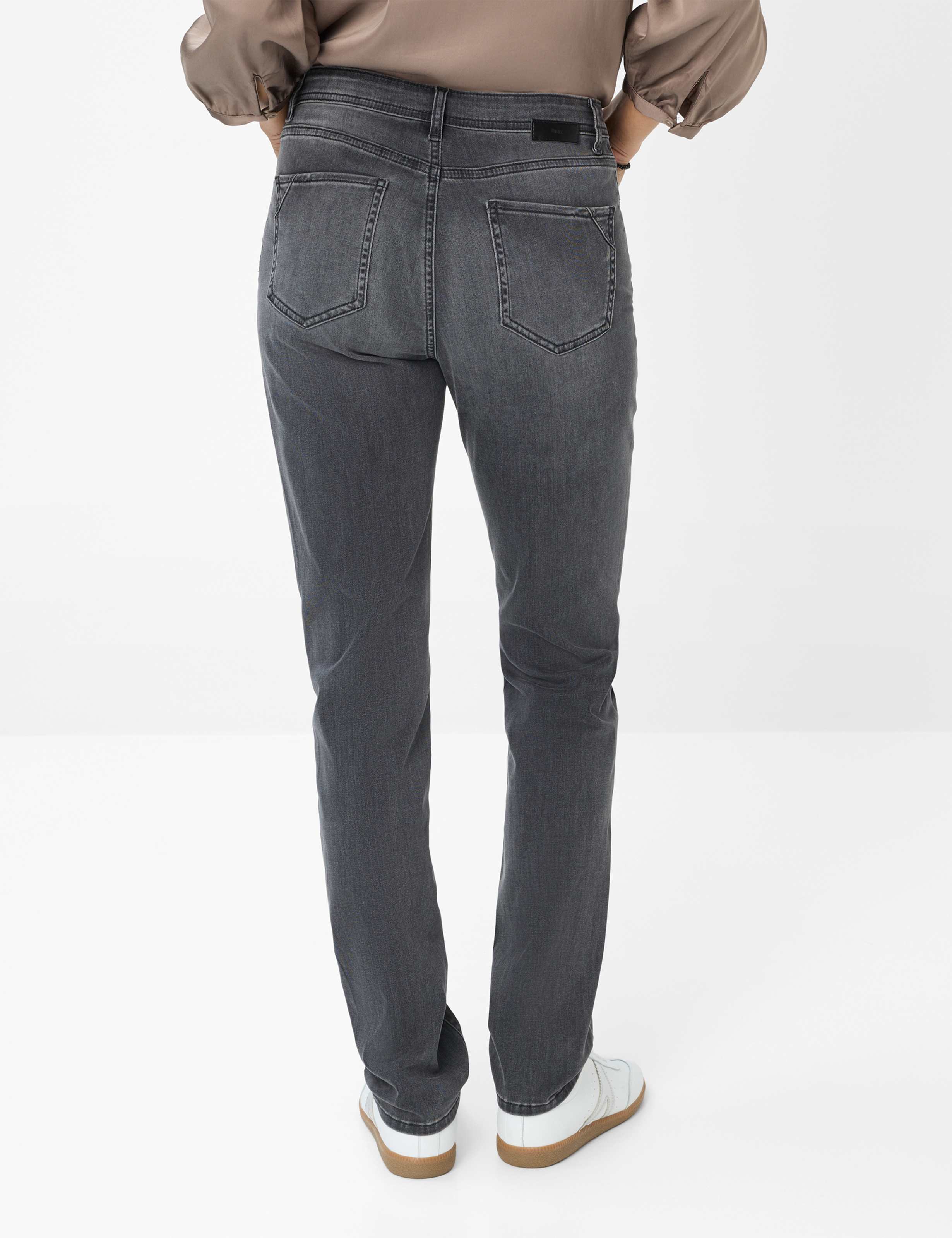 Thumbnail - Brax Damen Five-Pocket-Hose Style CAROLA USED DARK GREY, denim dunkelgrau, Gr. 38L