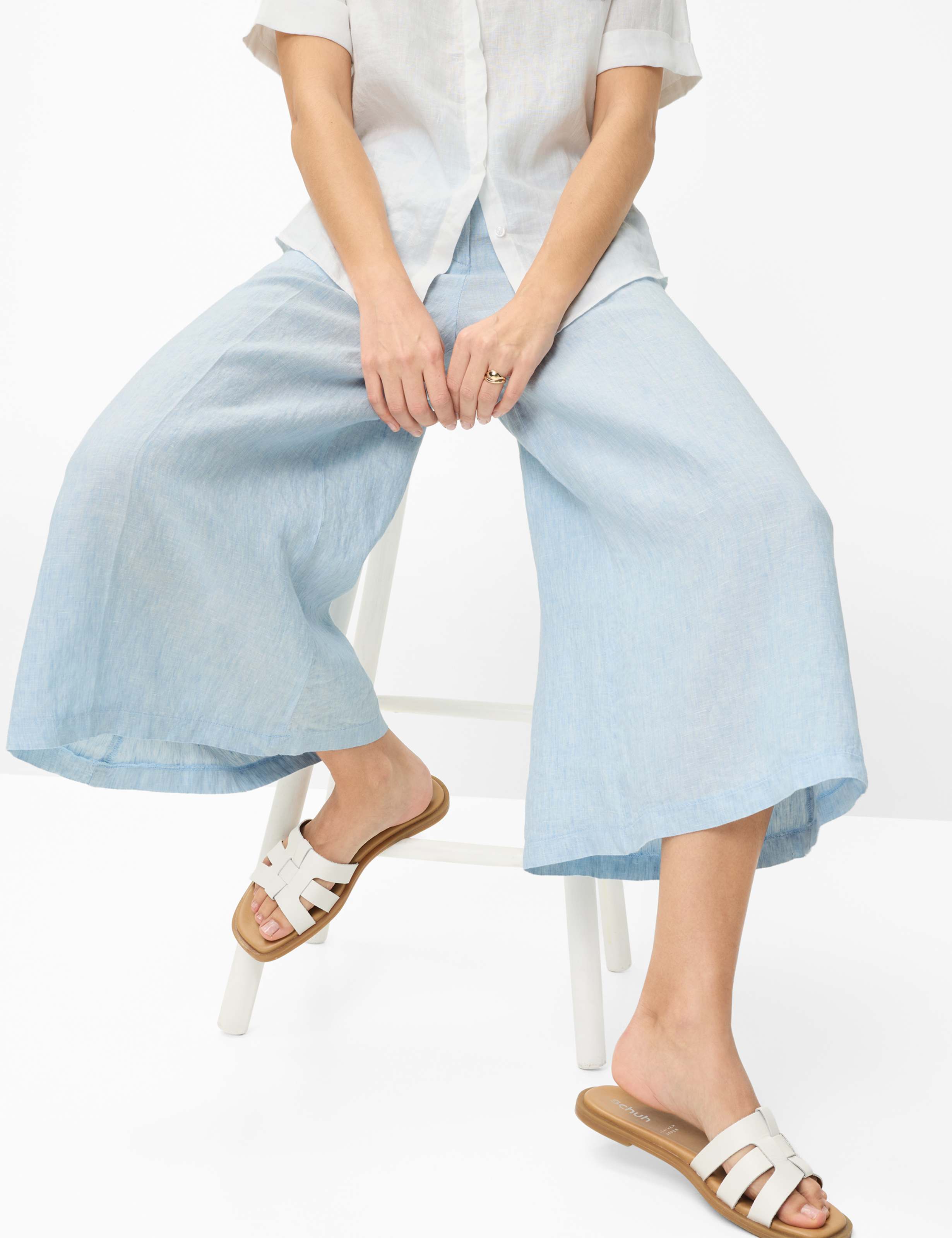 Damen Style MELLI S Hellblau Wide Leg Detail 1
