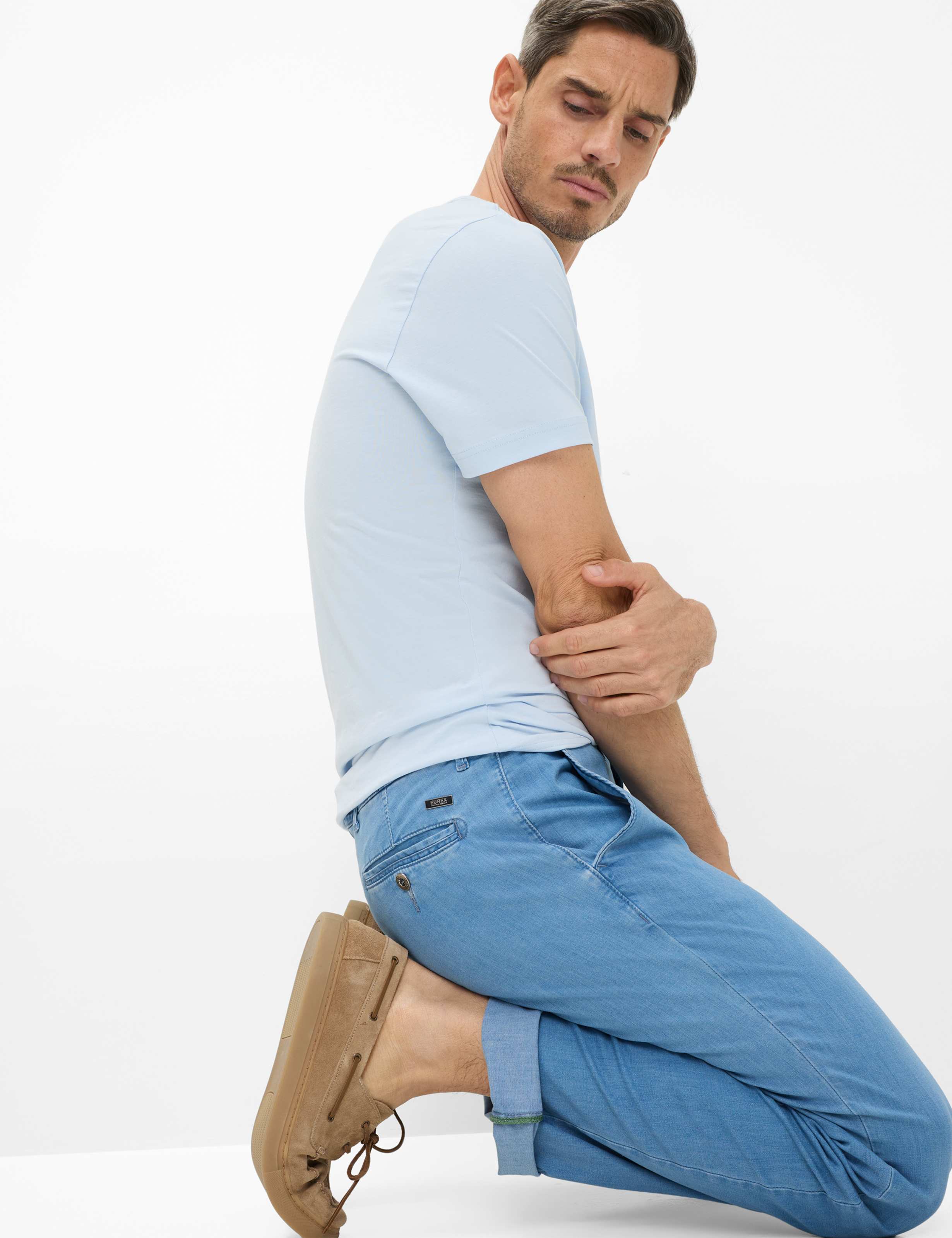 Heren Style JIM Denim Blauw Regular Fit Detail 1