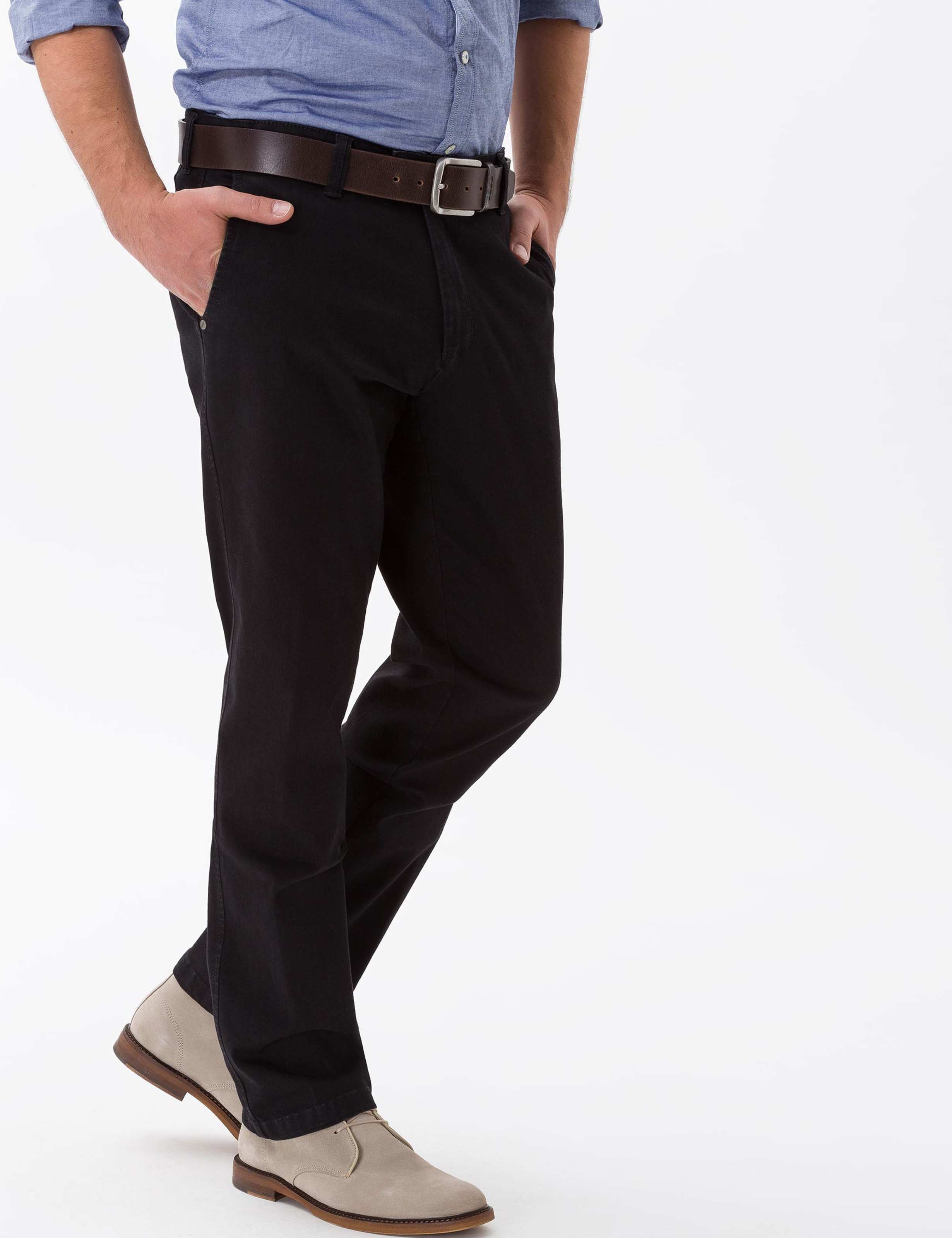 Herren Style JIM Denim Schwarz Regular Fit Model Rueck