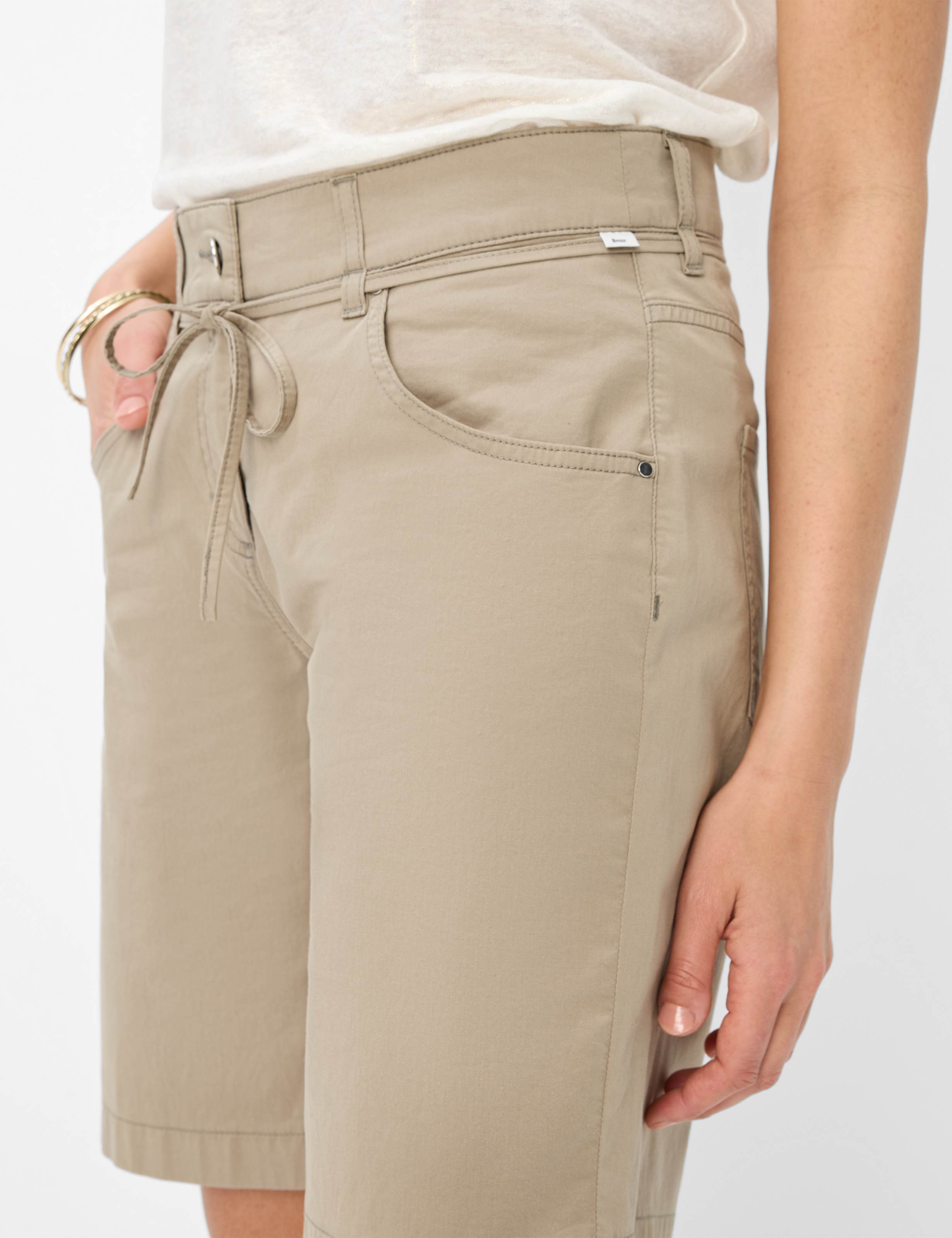 Dames Style MAINE B Groen - Olijf Wide Leg Detail 2