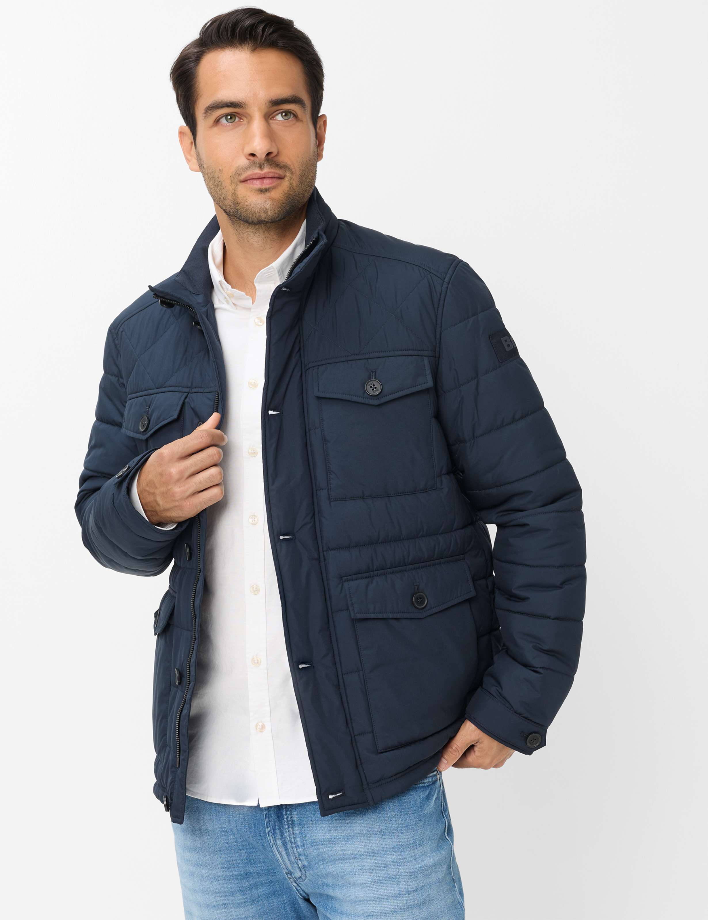 Men Style GEORGE Dark Blue  Model Front