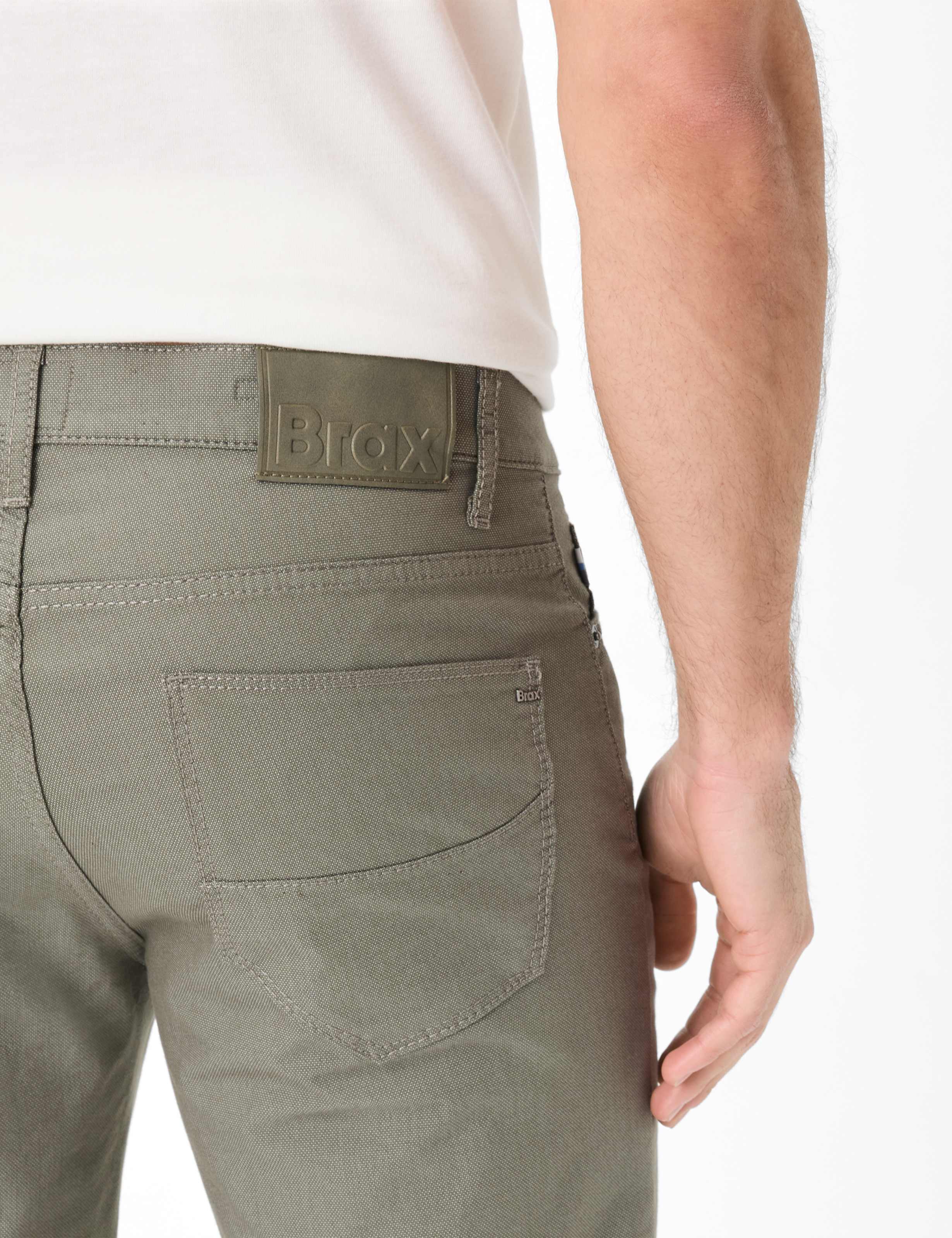 Herren Style CADIZ Grün - Oliv Straight Fit Detail 2
