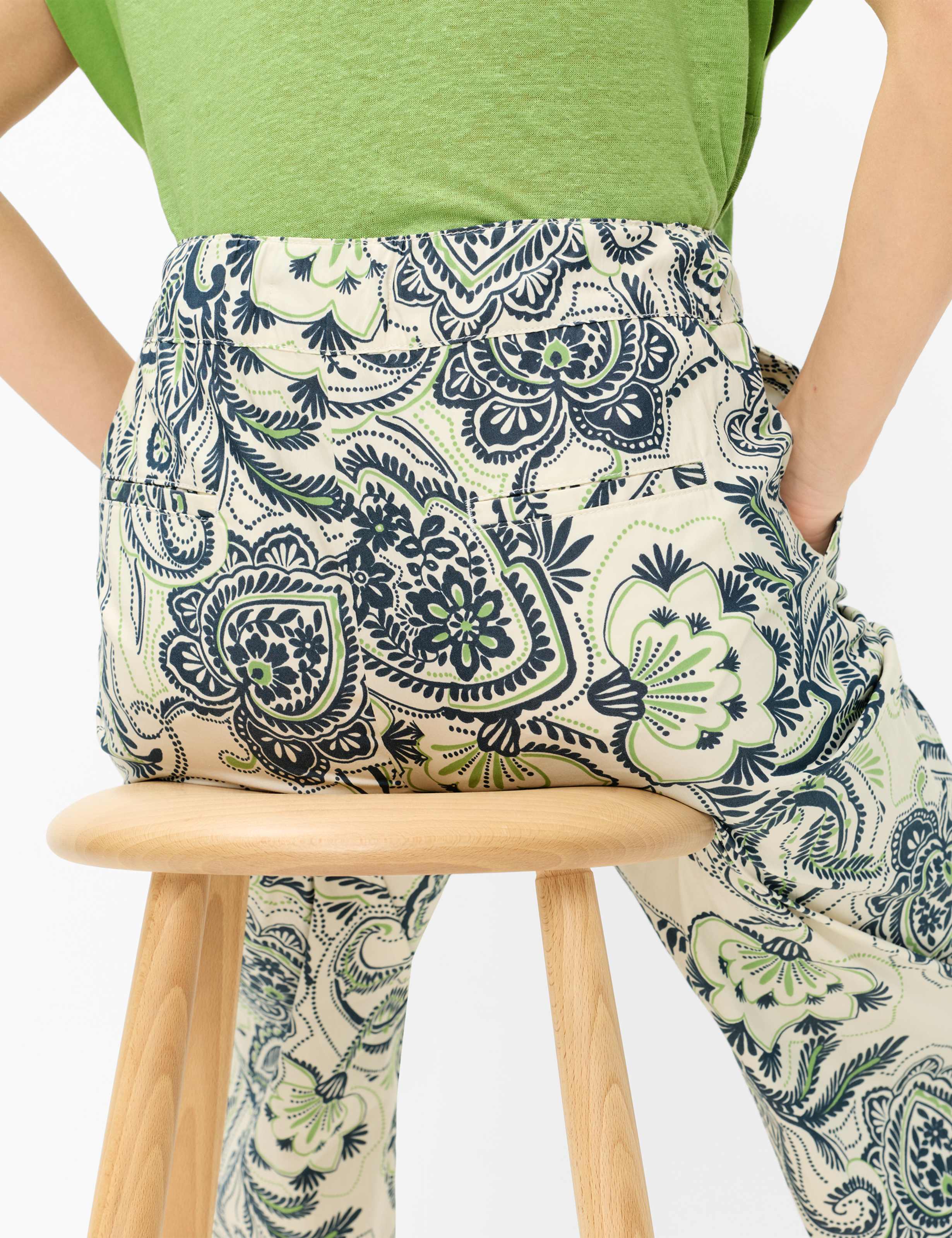 Femme Style MAINE S Vert Wide Leg Détail 1