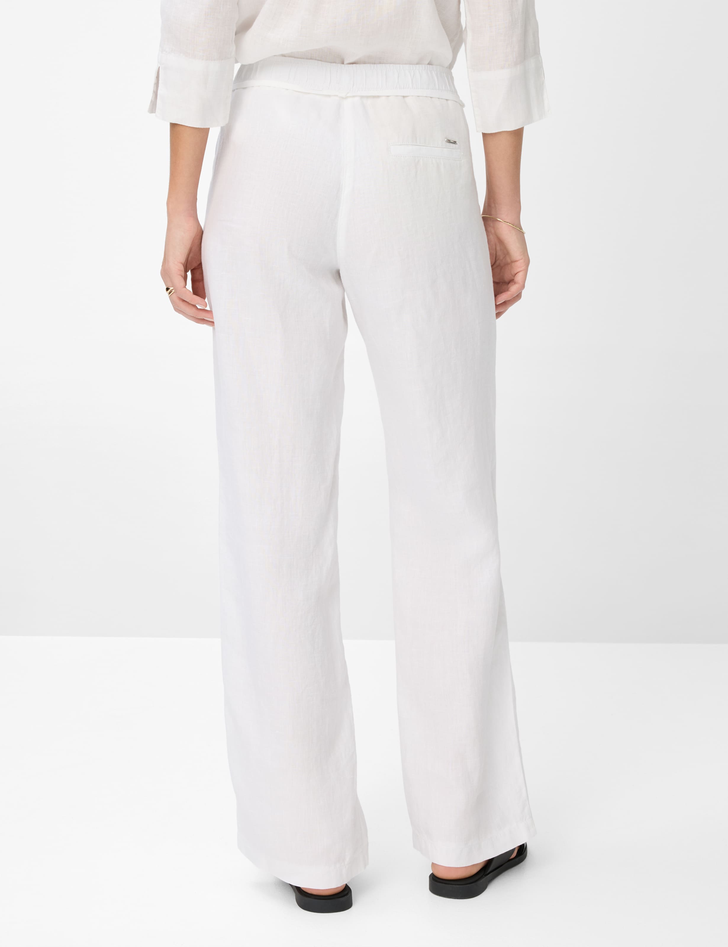 Women Style FARINA White Wide Leg Model back