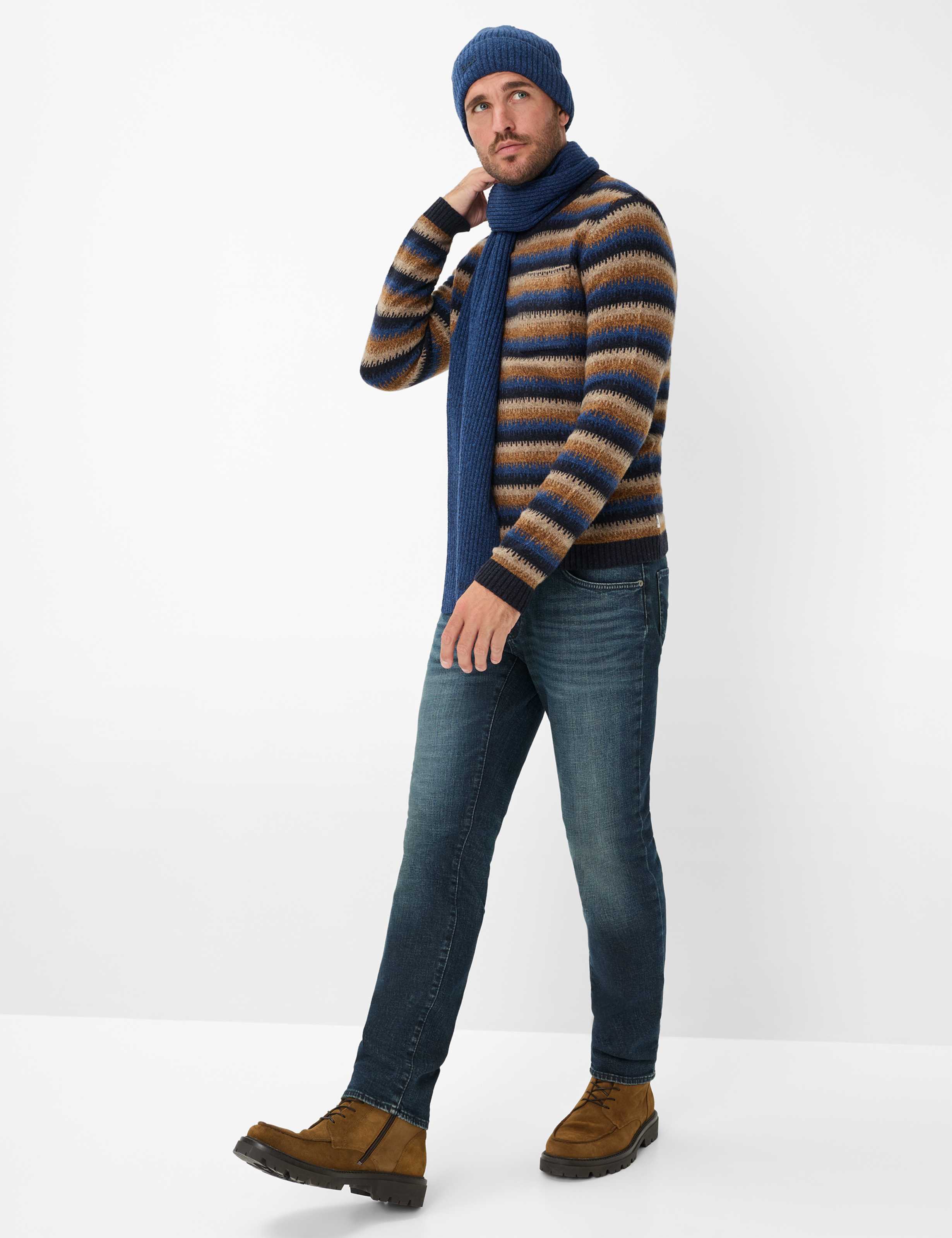 Men Style RICK Dark Blue  Model Outfit