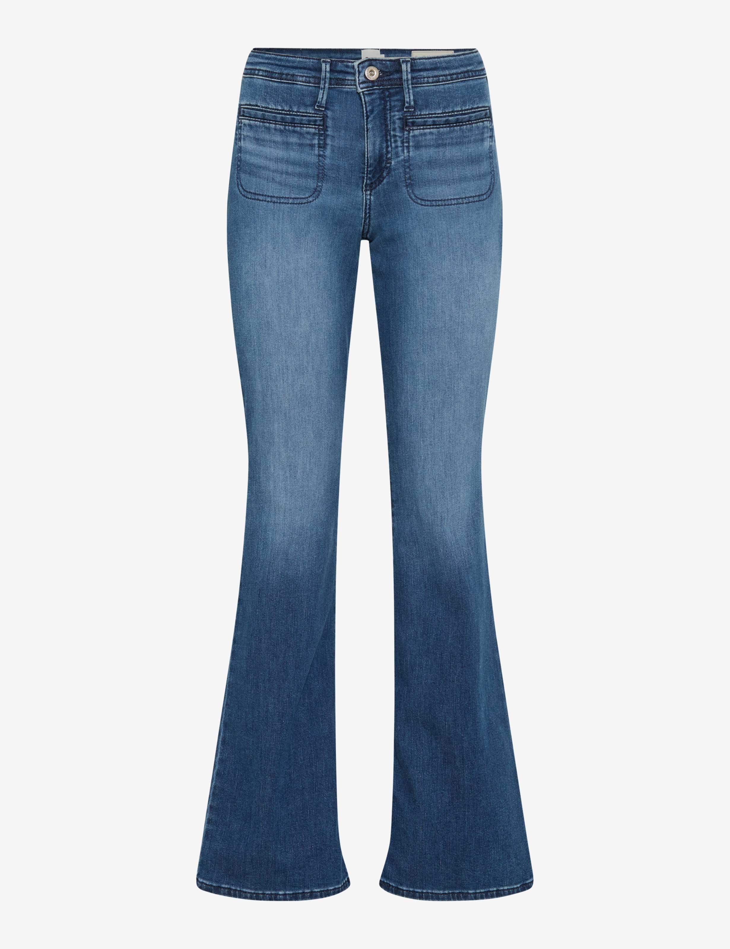 Femme Style SHAKIRA Denim Bleu Clair Slim Fit Détourage avant