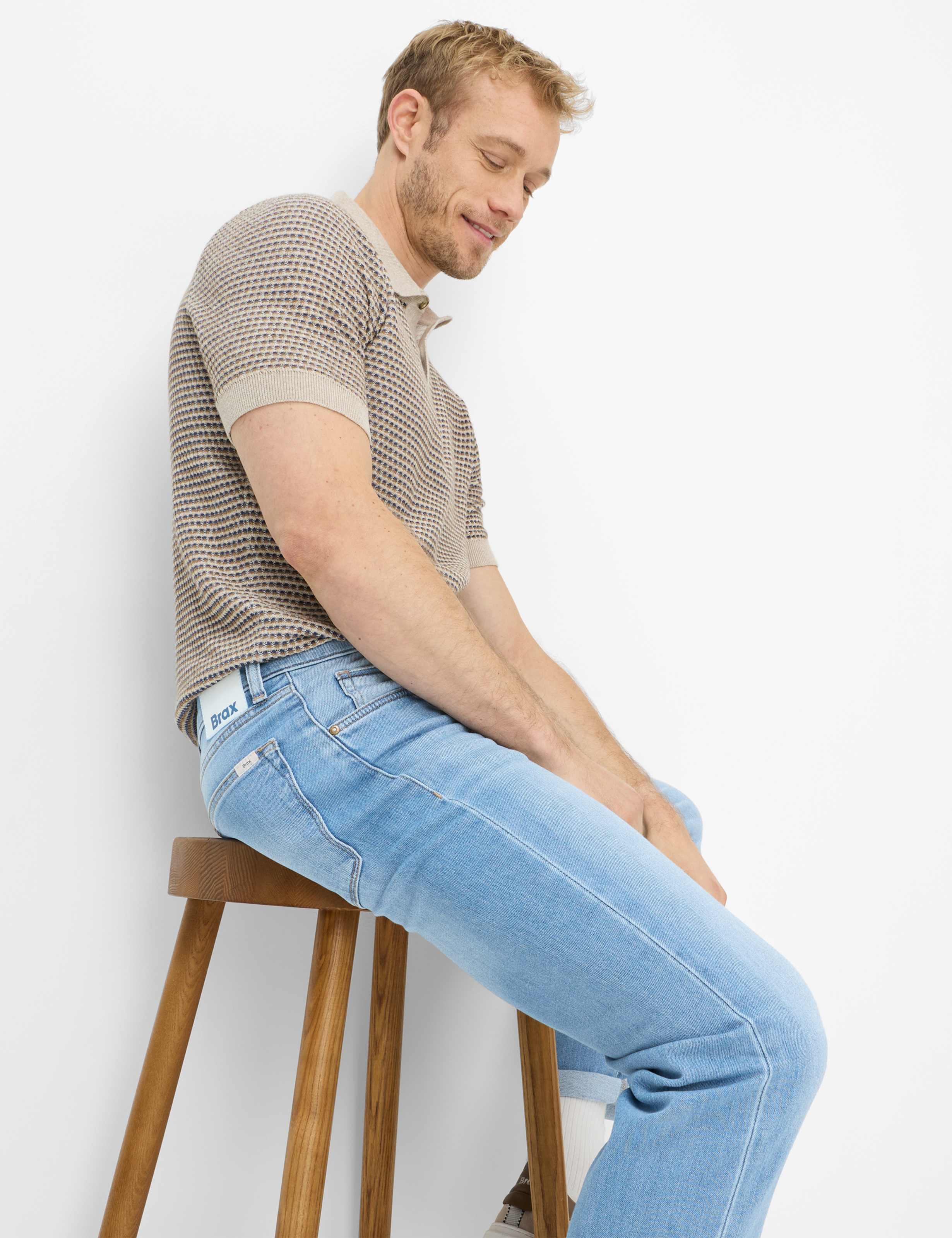 Men Style CLINT Light Blue Straight Fit Detail 1