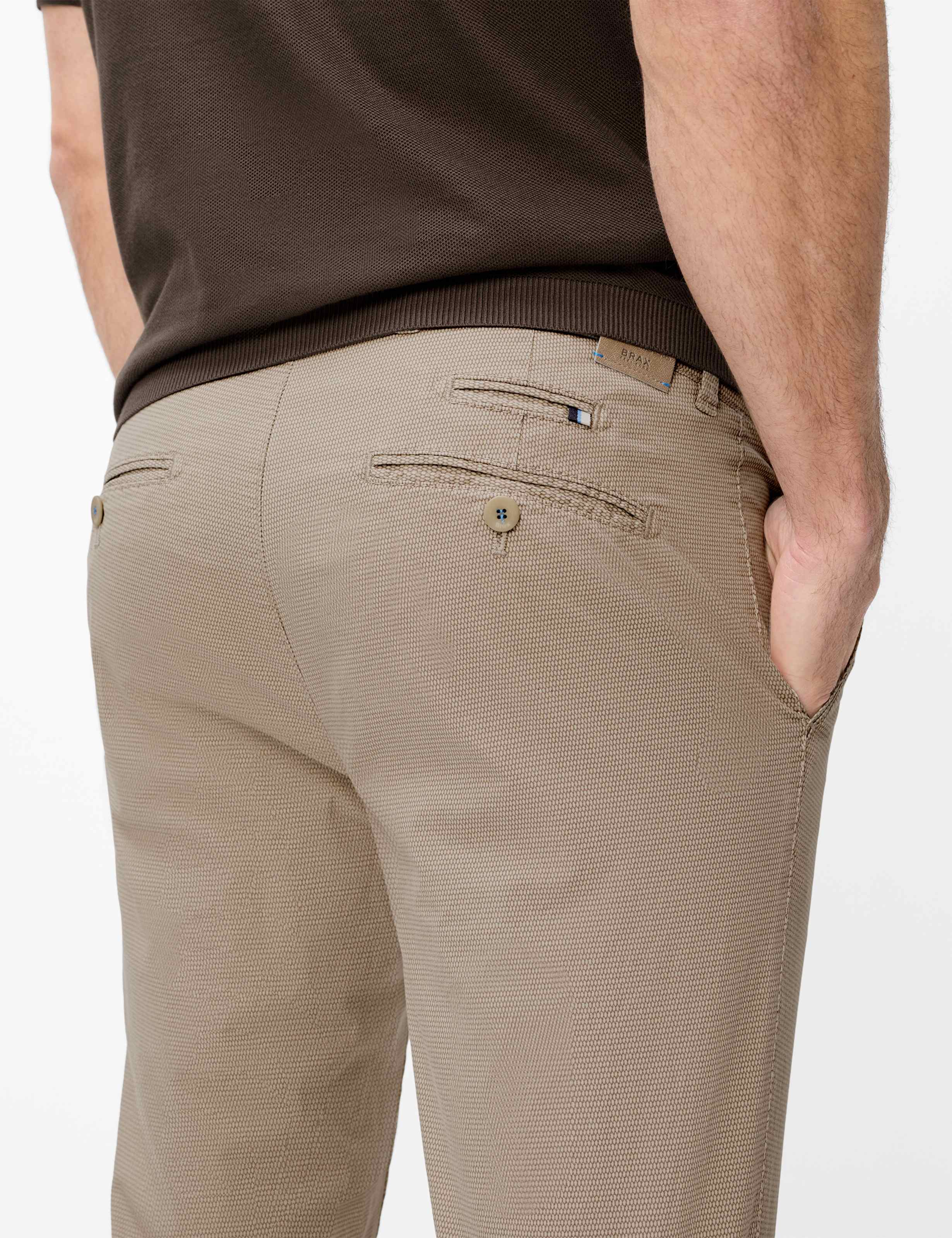 Homme Style FABIO Marron Clair Modern Fit Détail 2