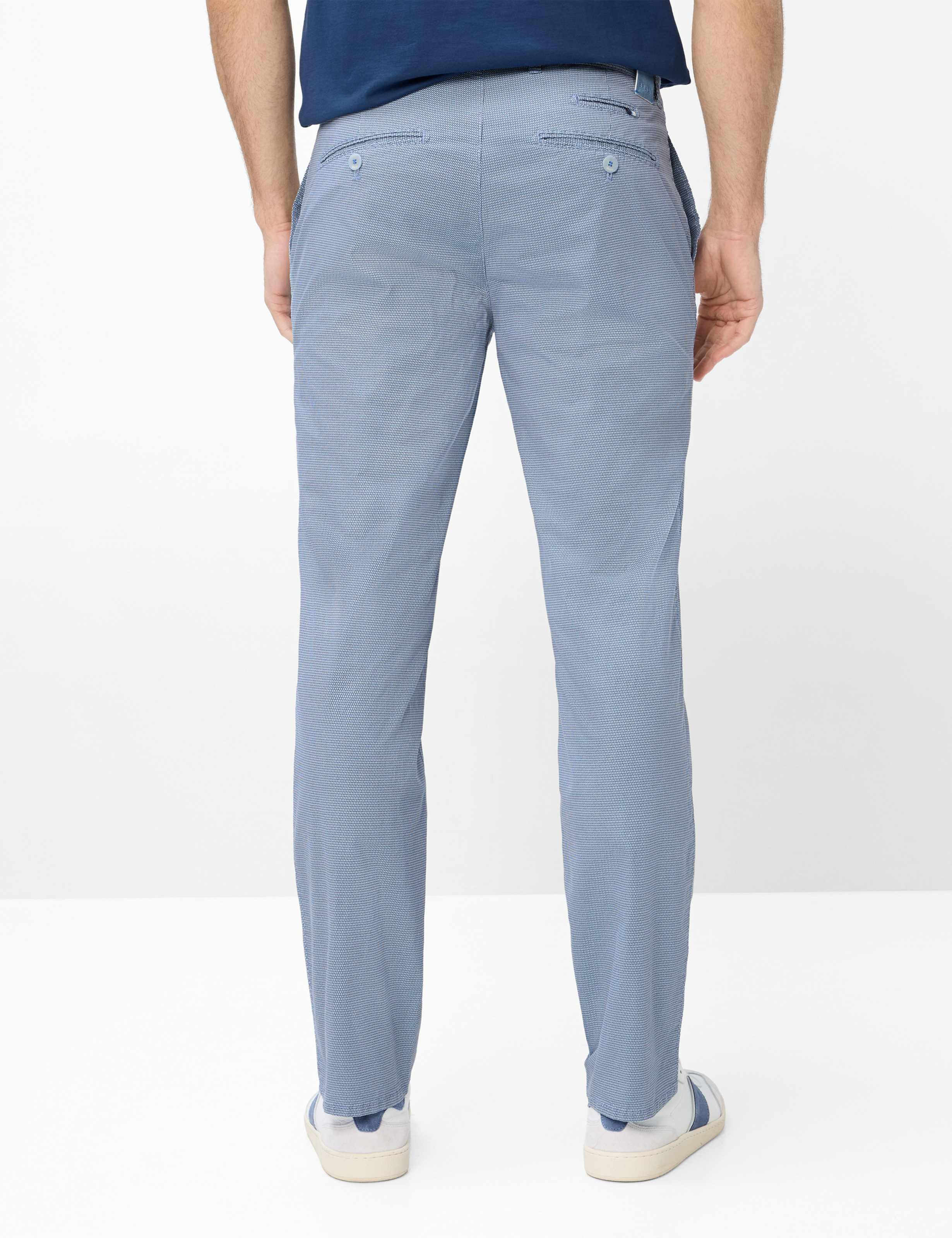 Heren Style FABIO Blauw Modern Fit Model achterkant