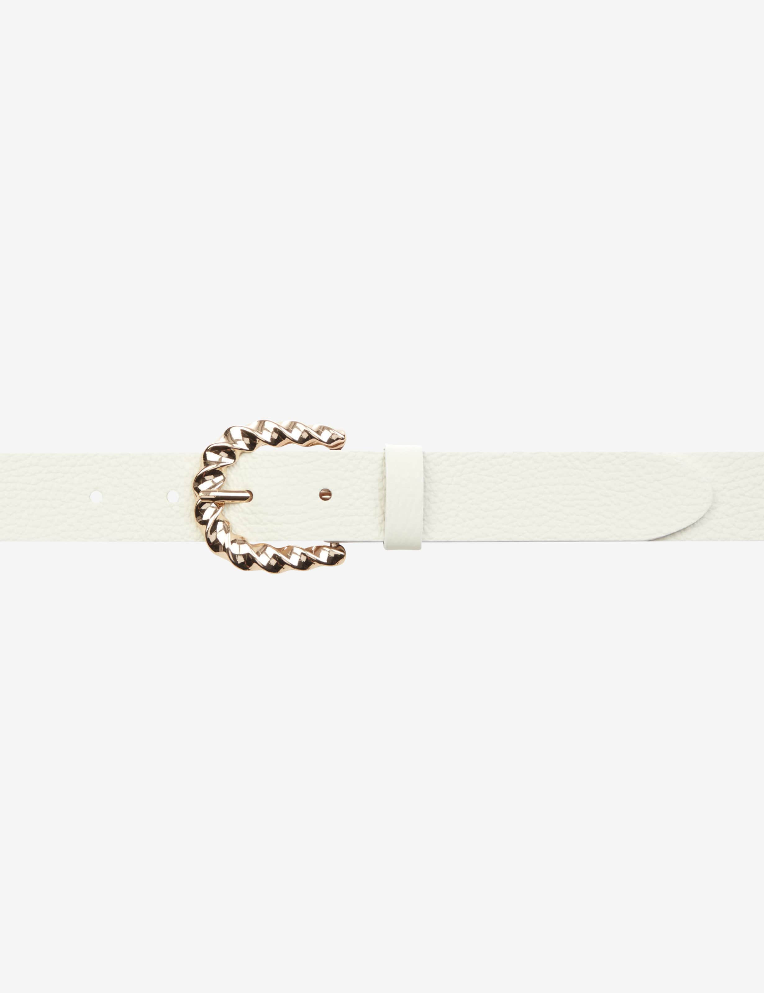 Dame Style KVINDERS BÆLTE Cream White  Udskæring bagpå