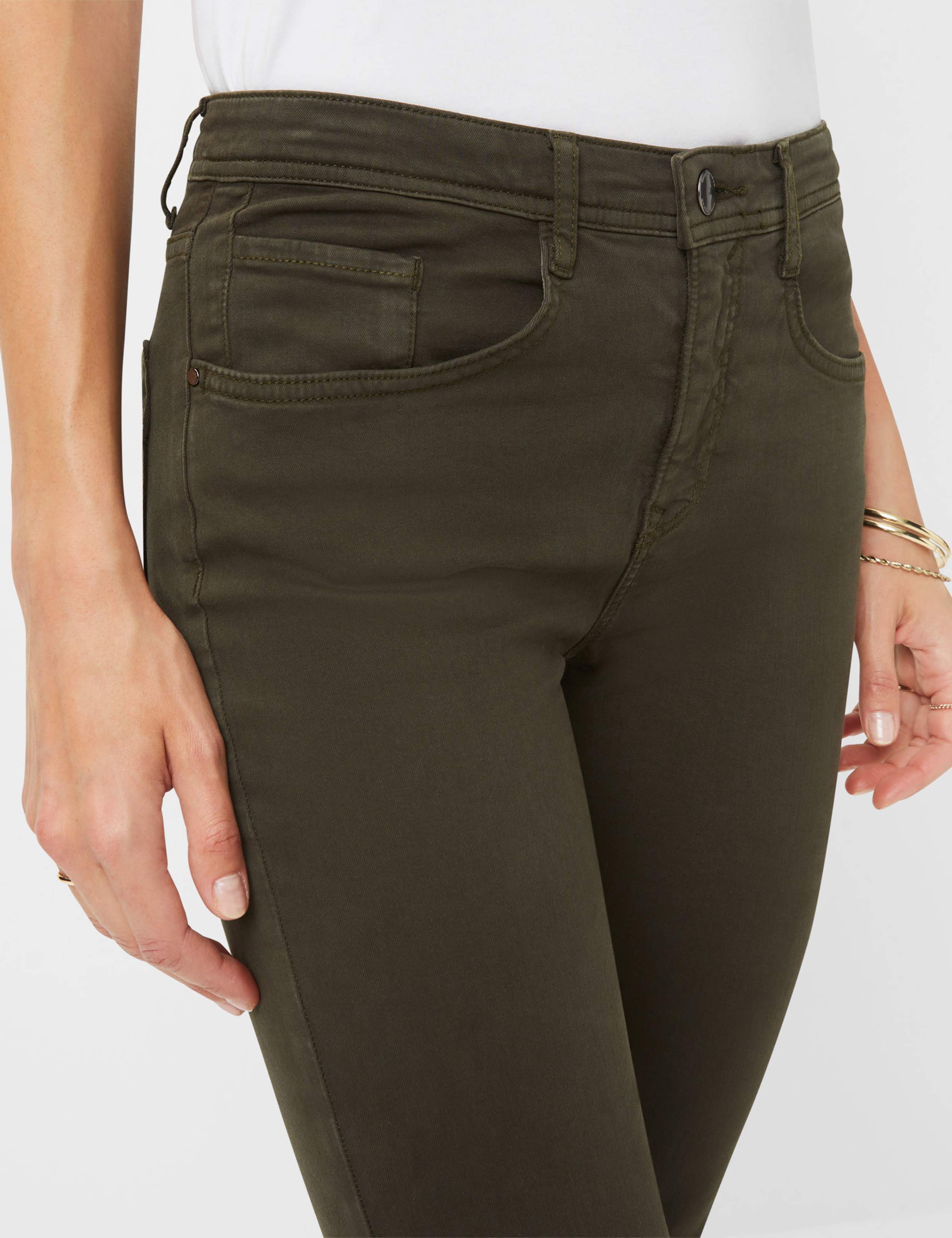 Women Style MARY DARK KHAKI Regular Fit Detail 2