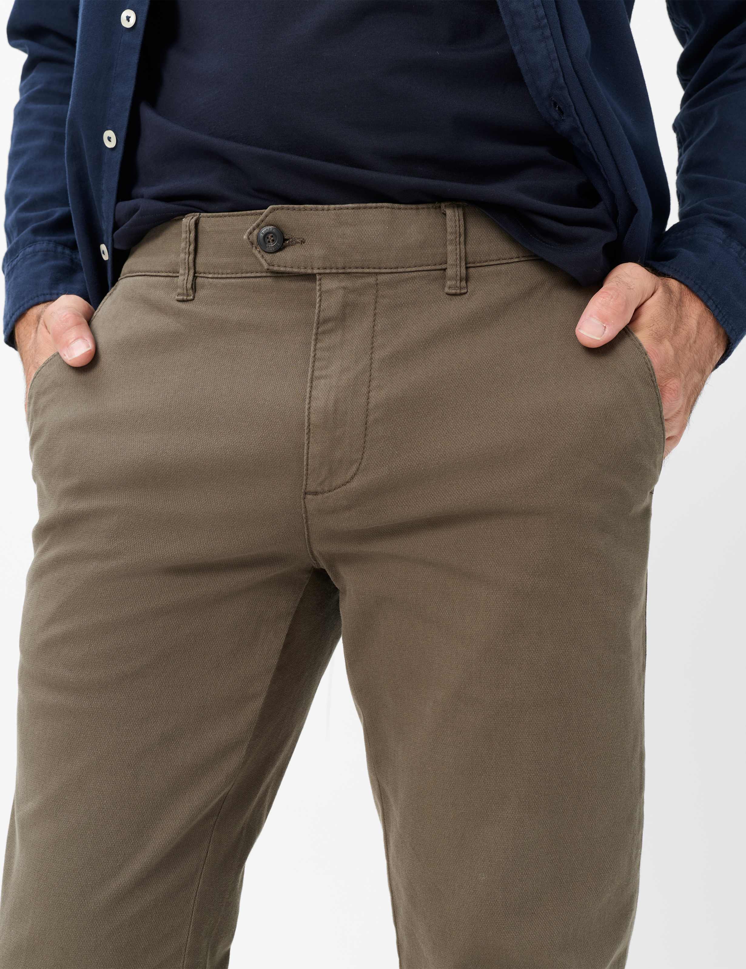 Heren Style JIM Groen - Olijf Regular Fit Detail 1