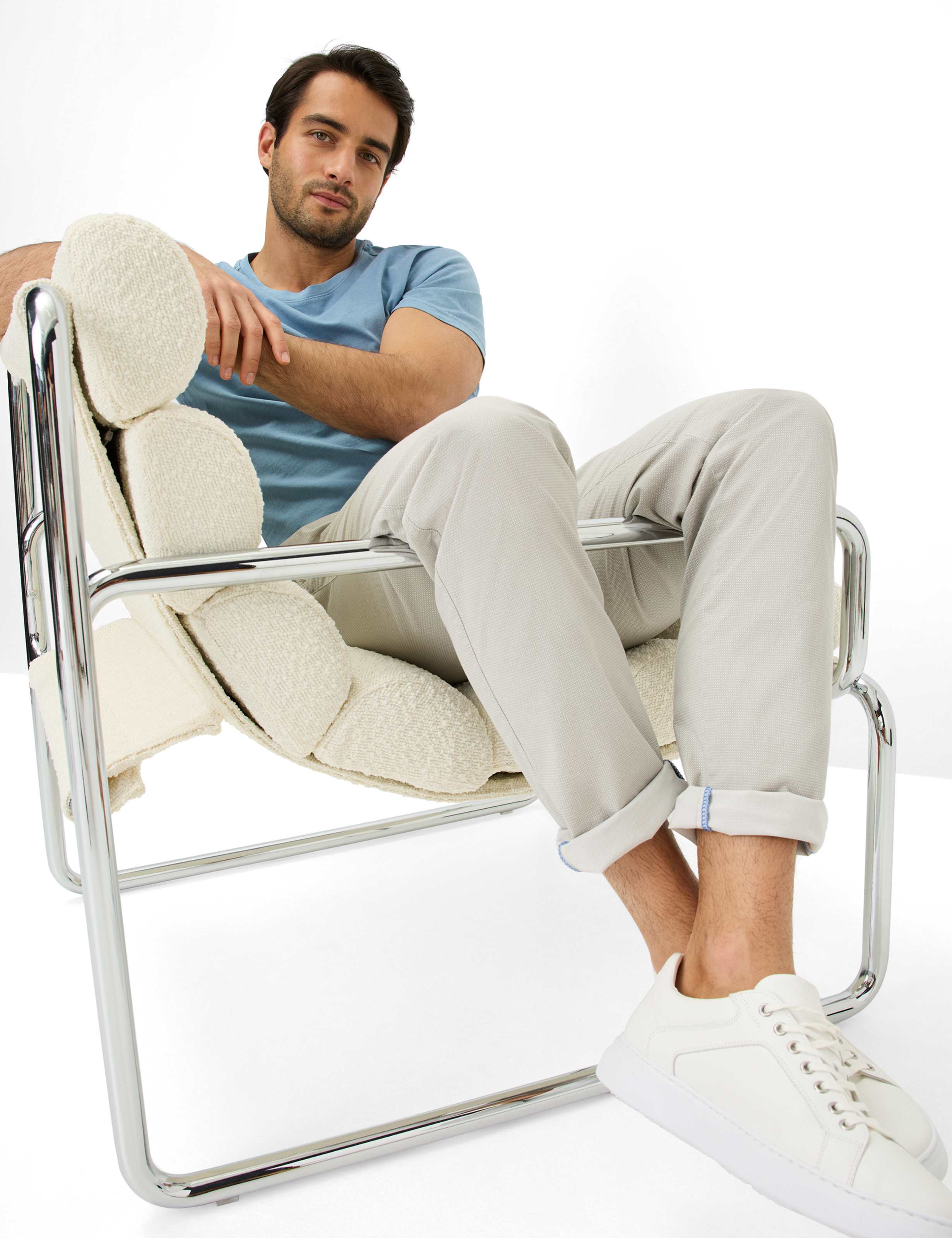 Men Style FABIO Light Beige Modern Fit Detail 1
