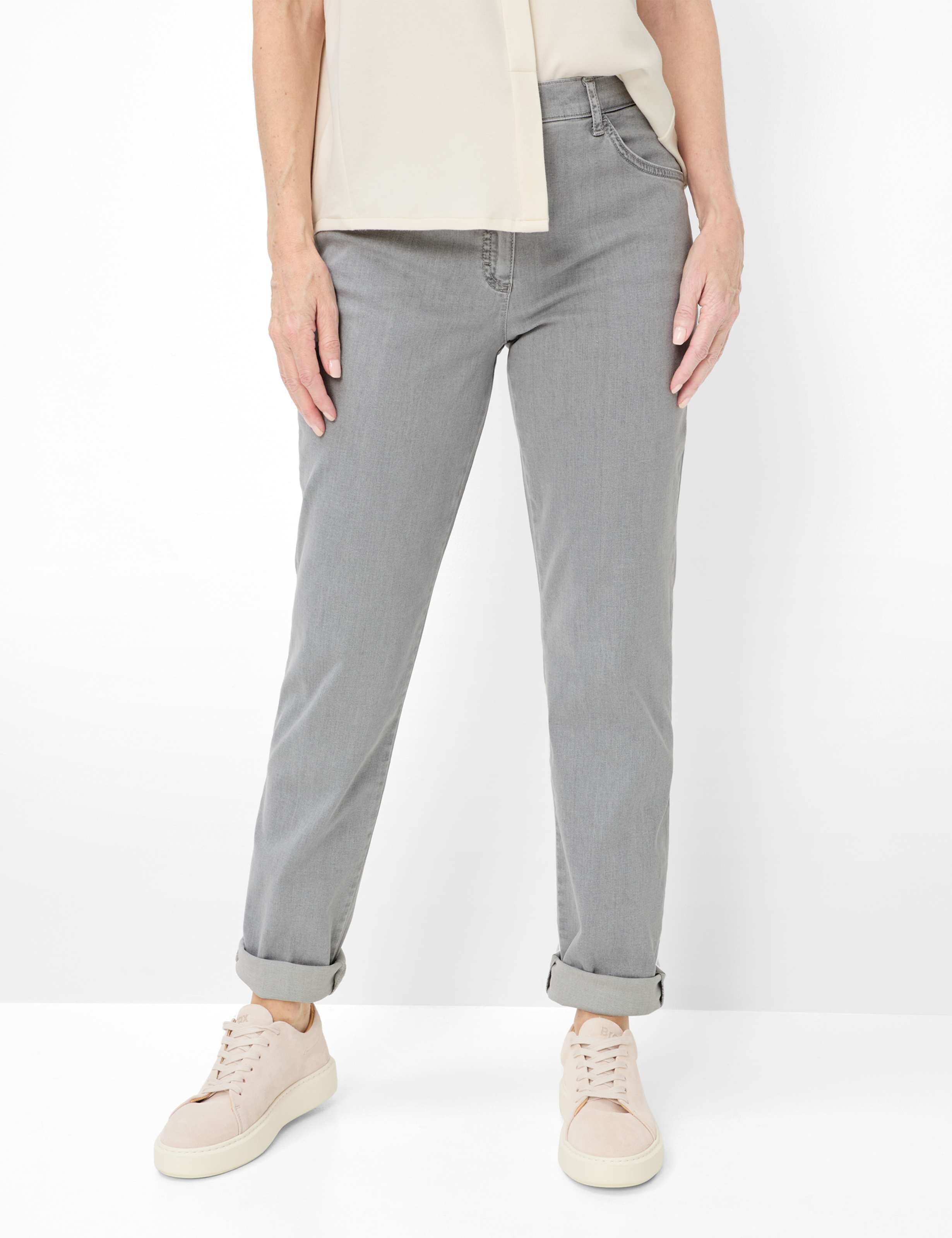 Thumbnail - Raphaela by Brax Damen Five-Pocket-Hose Style CORRY VERY LIGHT GREY,SLIGHTLY USED, denim hellgrau, Gr. 50K