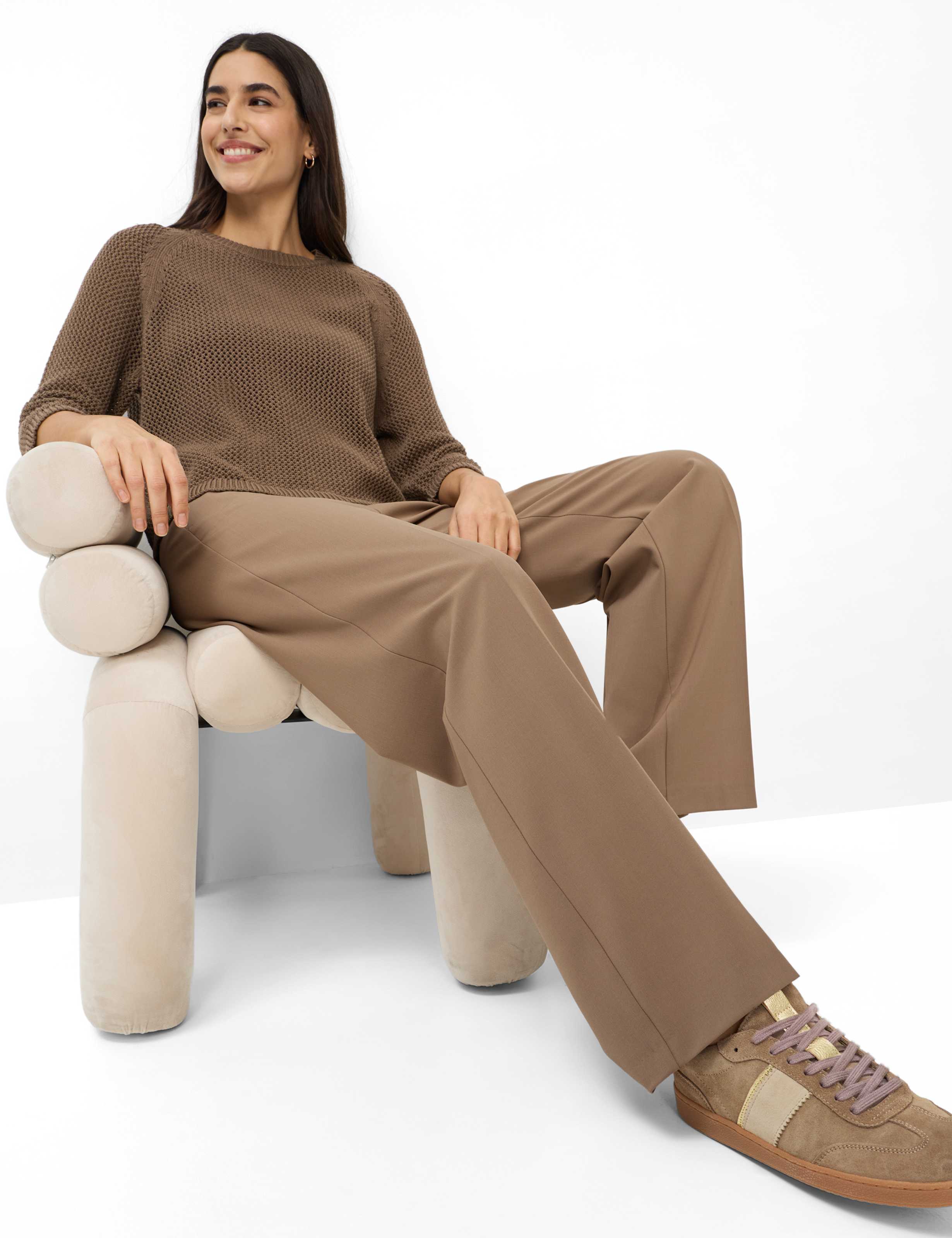 Women Style MAINE Brown Wide Leg Detail 1