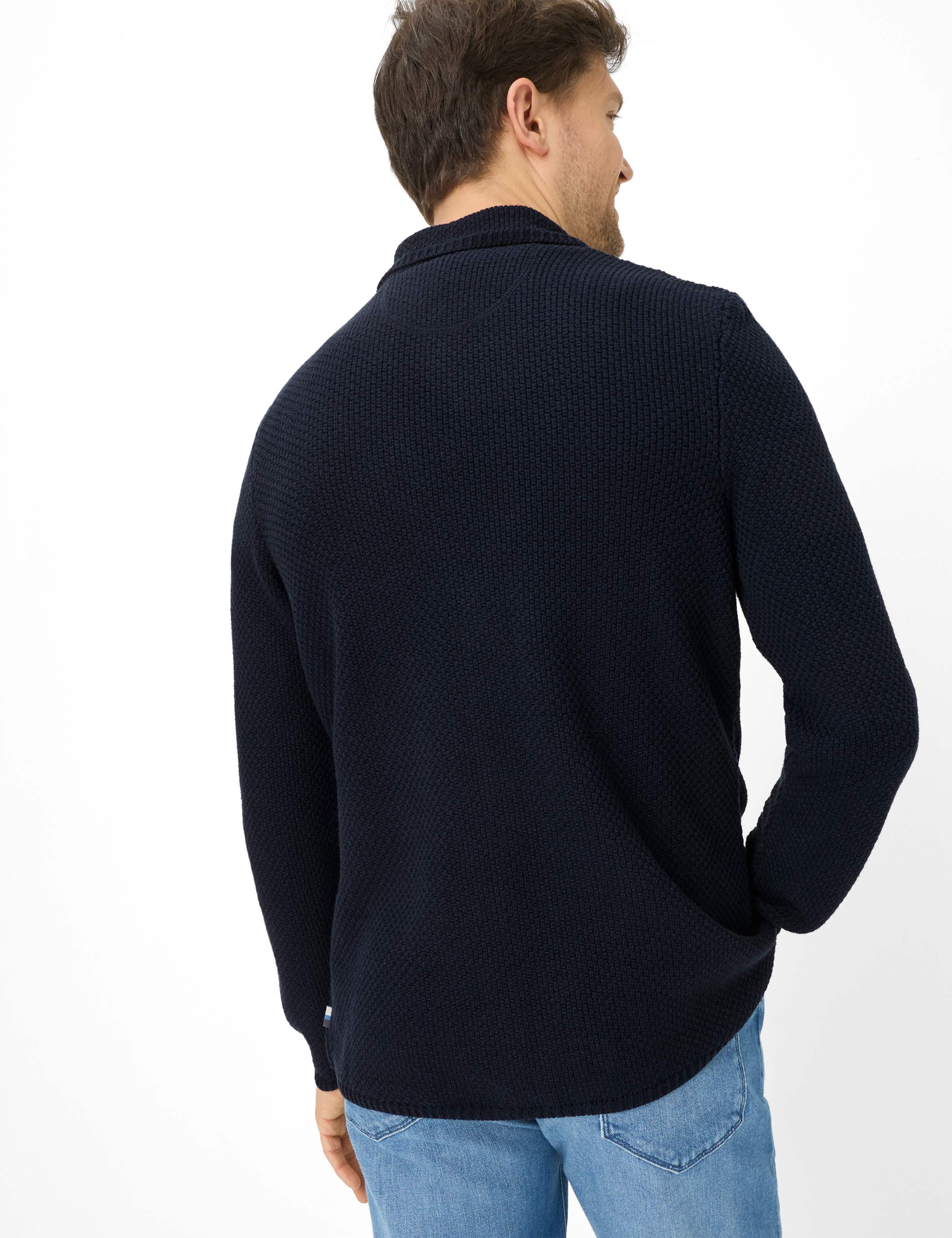 Thumbnail - Brax Herren Strickblazer Style JASPER navy, dunkelblau, Gr. XXXL