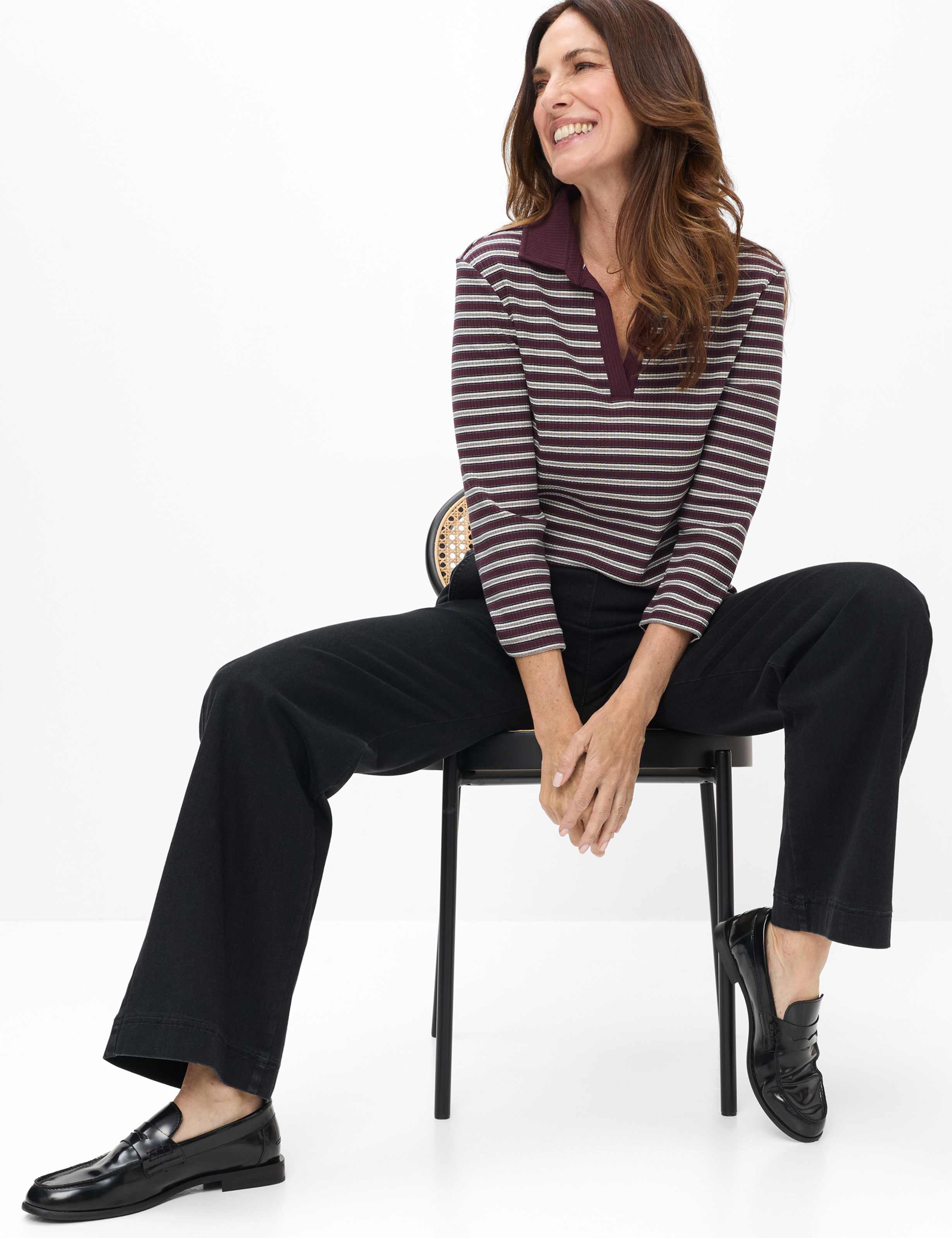 Femme Style PAM FLARED Denim Noir  Détail 1