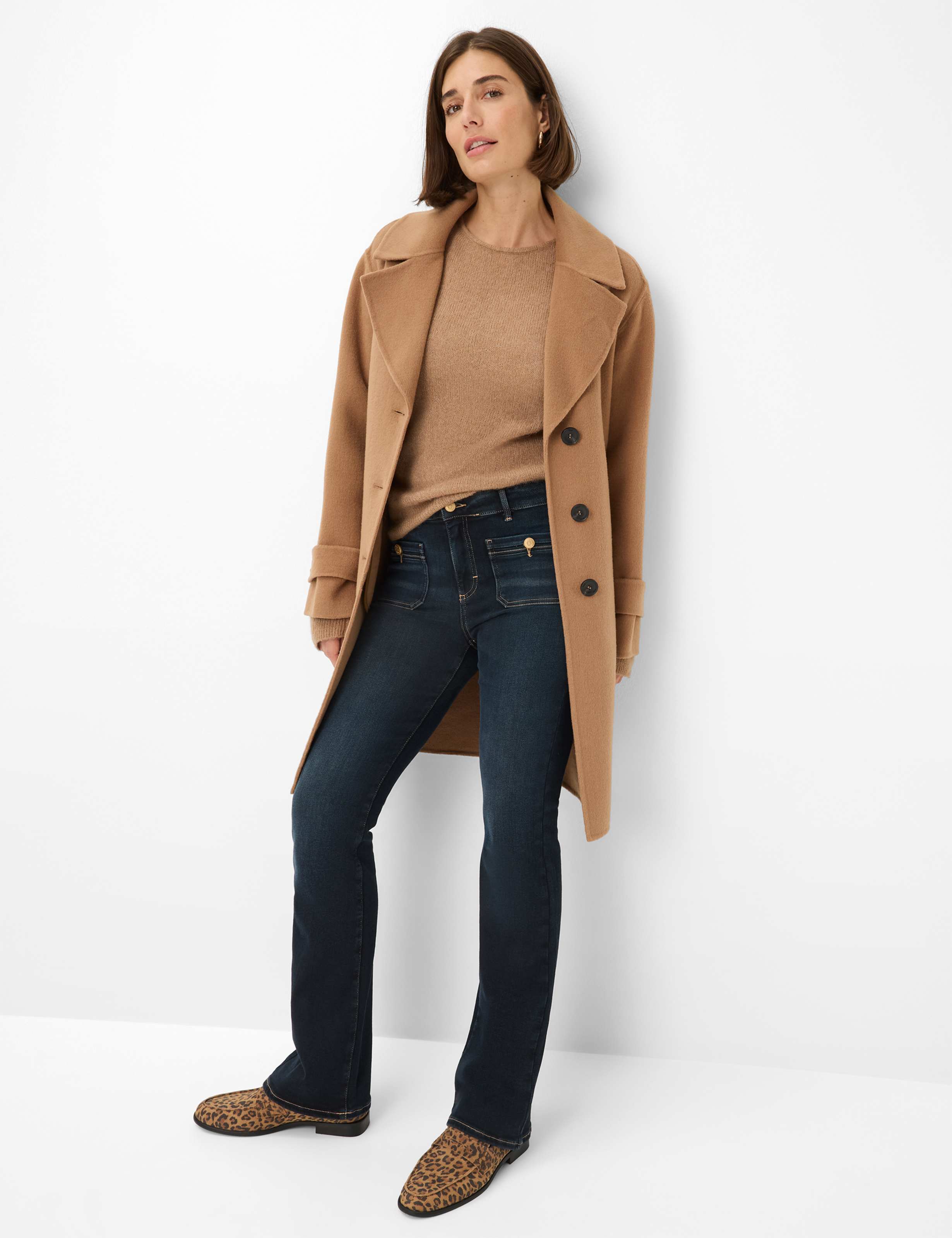 Damen Style ANA Denim Dunkelblau Skinny Fit Model Outfit