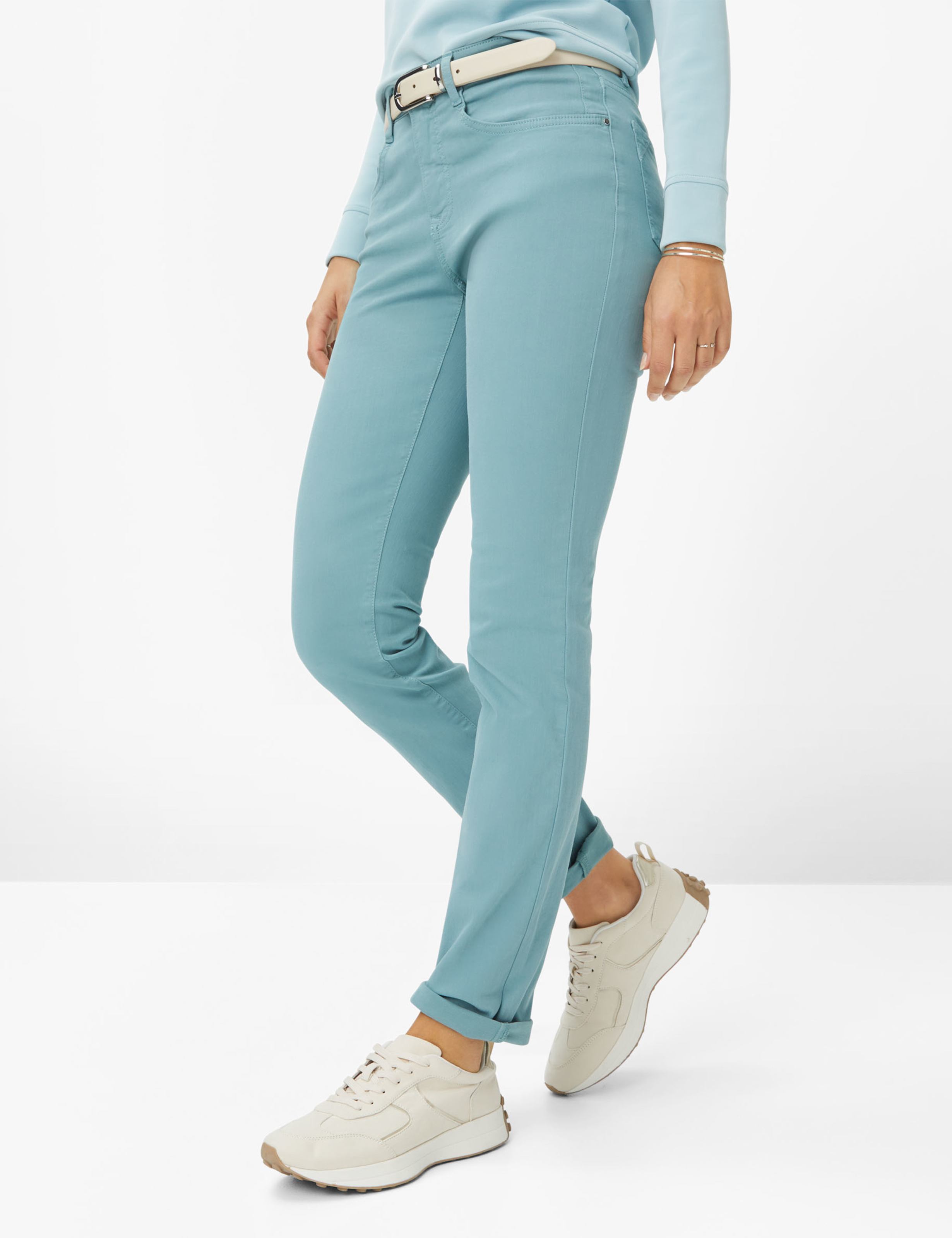 Women Style MARY DUSTY MINT Regular Fit Model Front