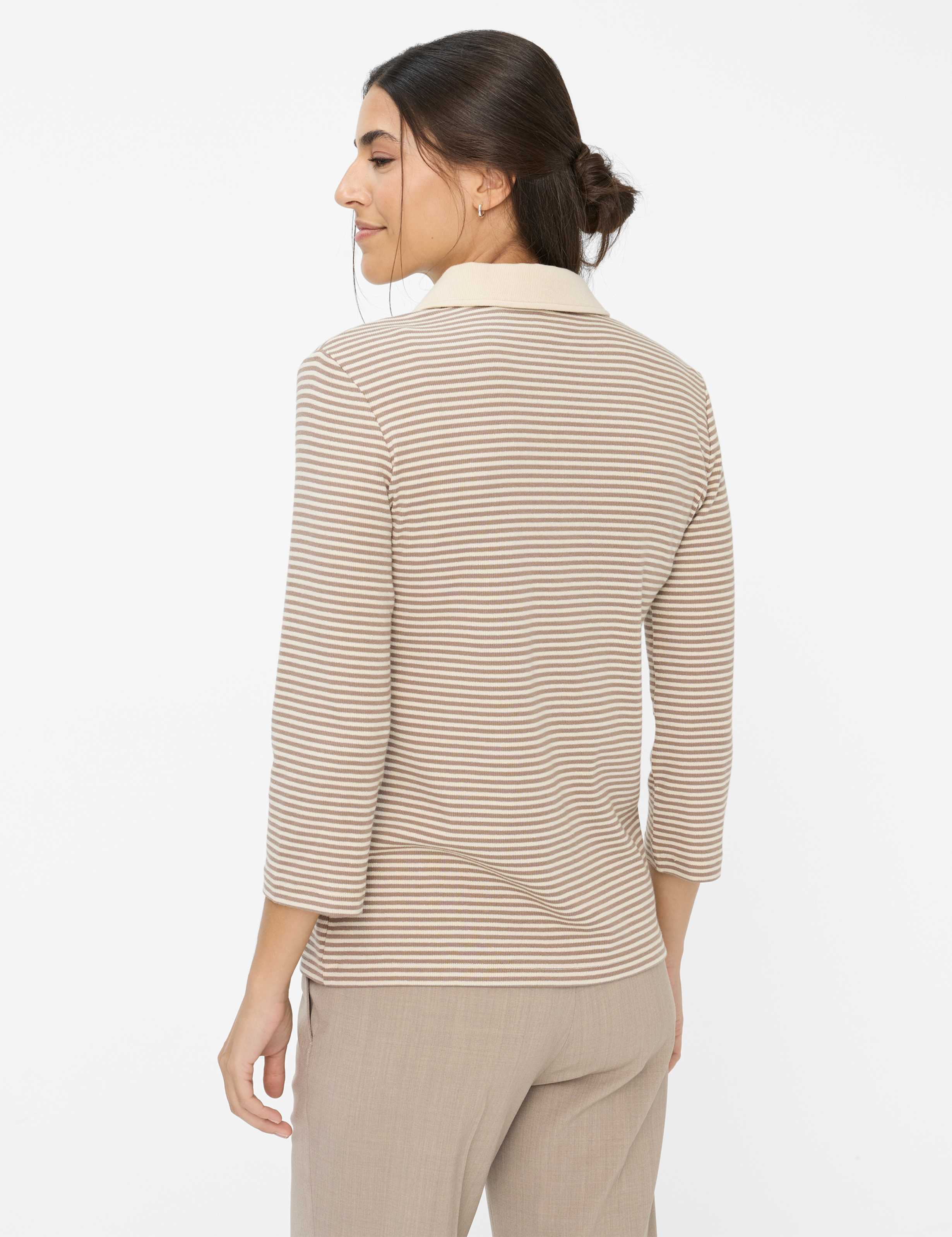 Thumbnail - Brax Damen Shirt Style CLEO M taupe, hellbraun, Gr. 40