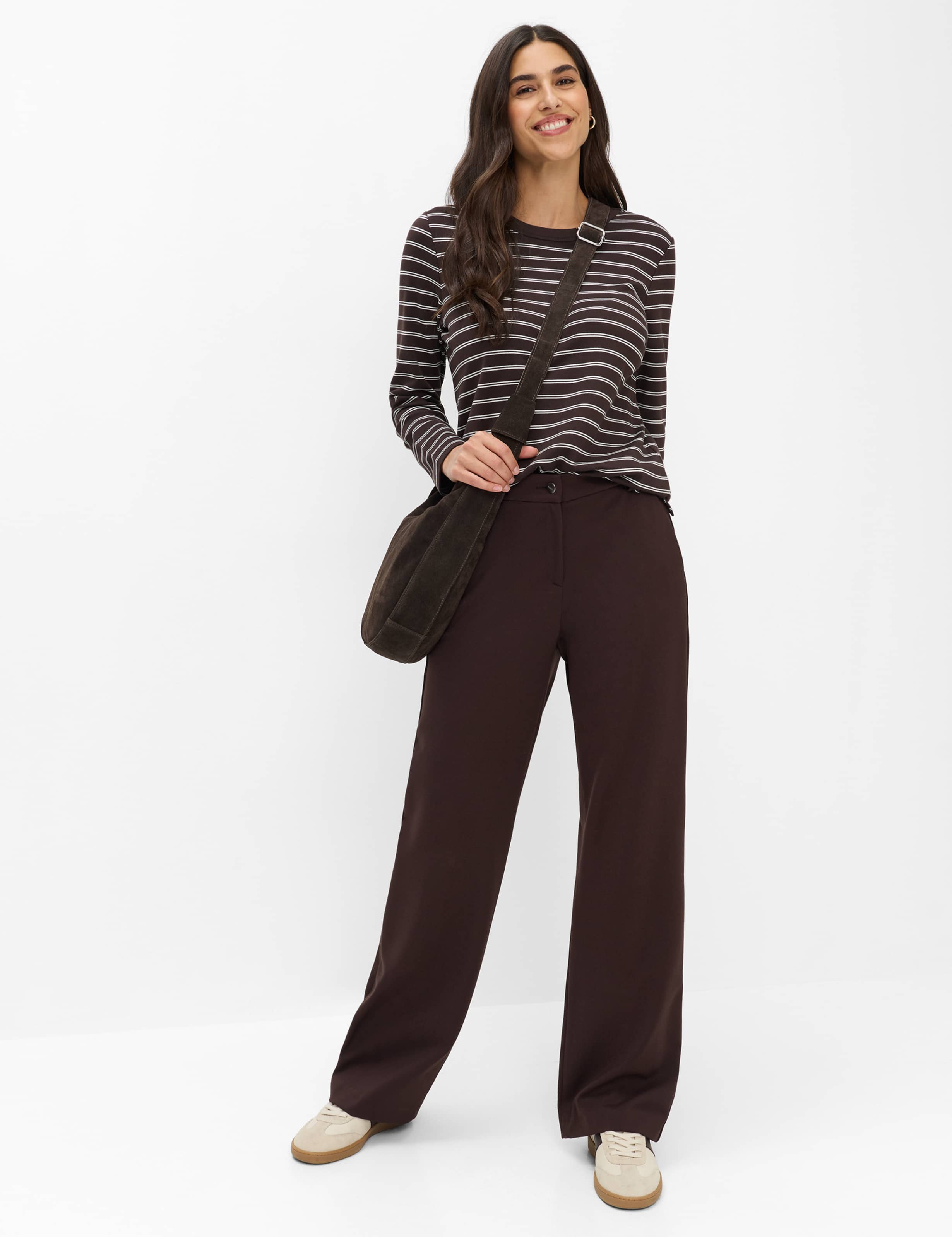 Women Style MAINE Dark Brown Wide Leg Detail 2