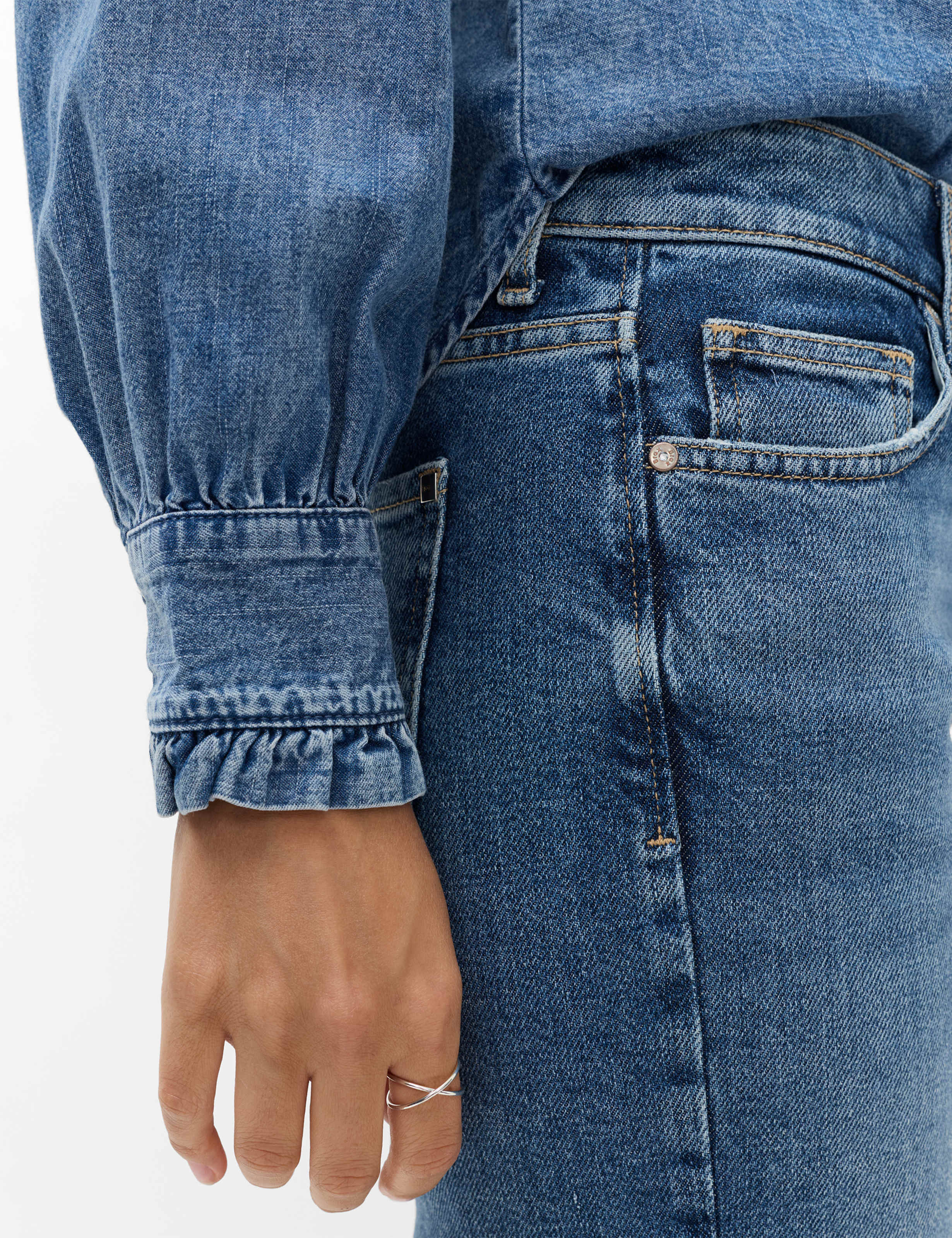 Dames Style MADISON S Denim Blauw Regular Straight Fit Detail 2