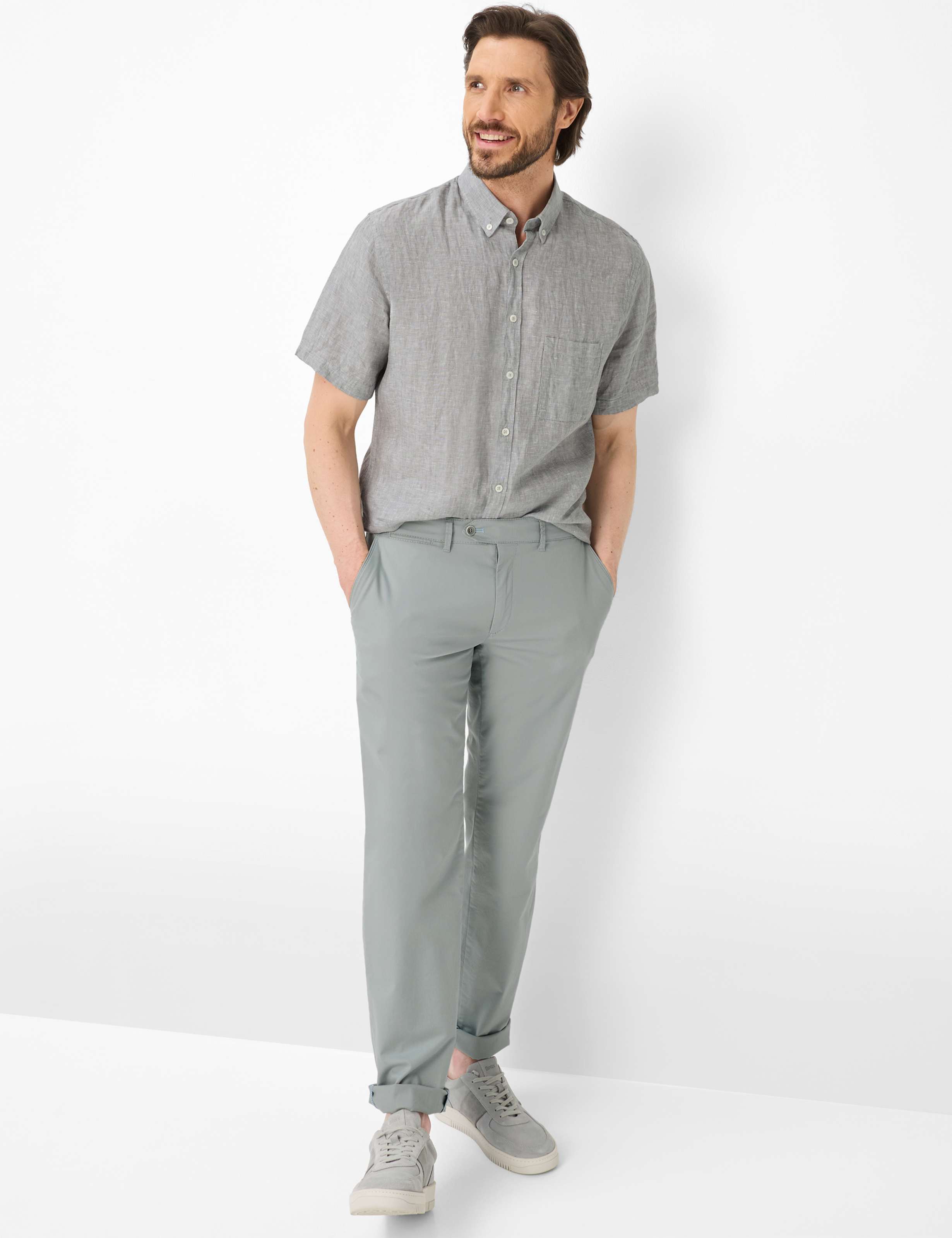 Homme Style JOE Vert Clair Regular Fit Tenue du mannequin