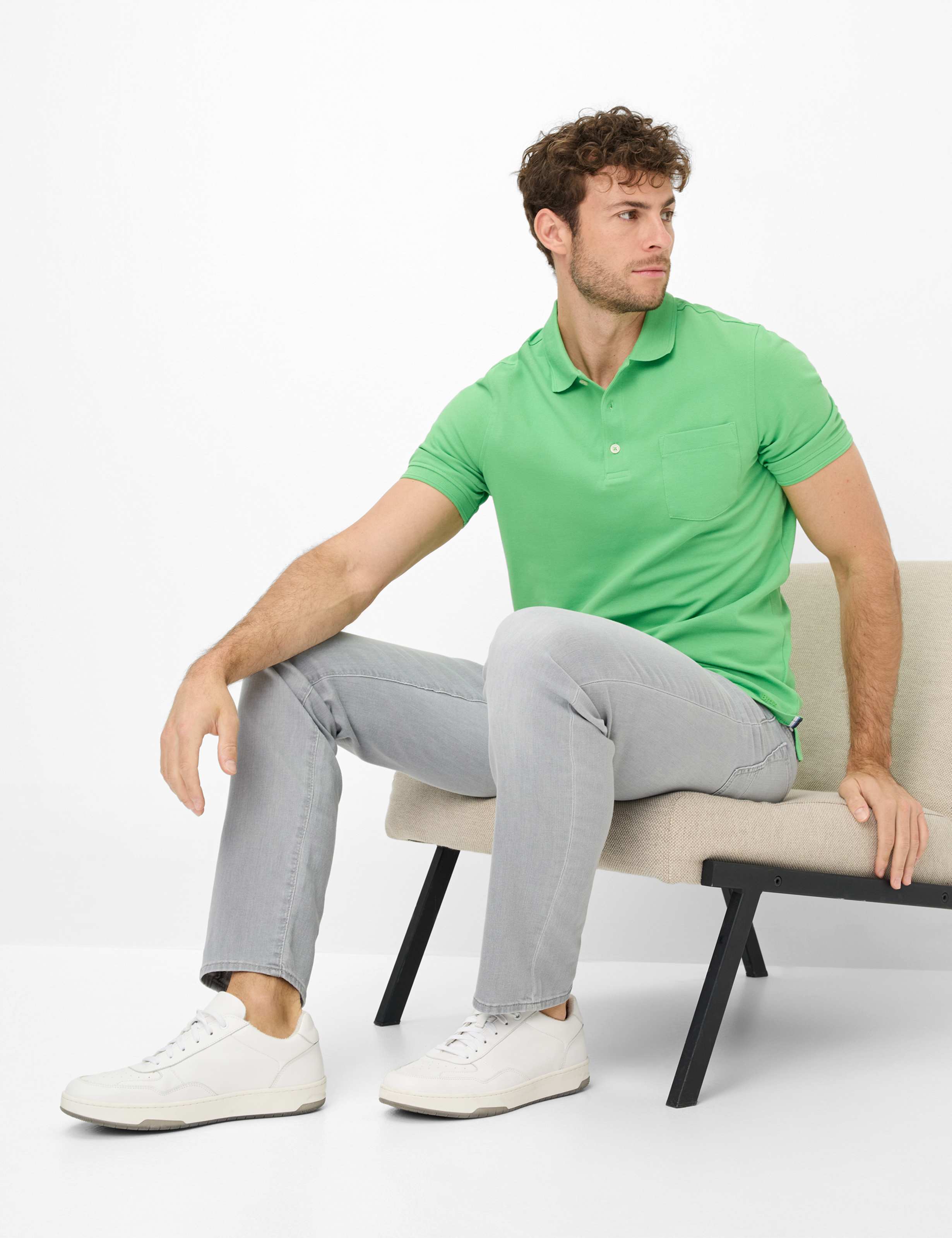Herren Style CHUCK Denim Hellgrau Modern Fit Detail 1