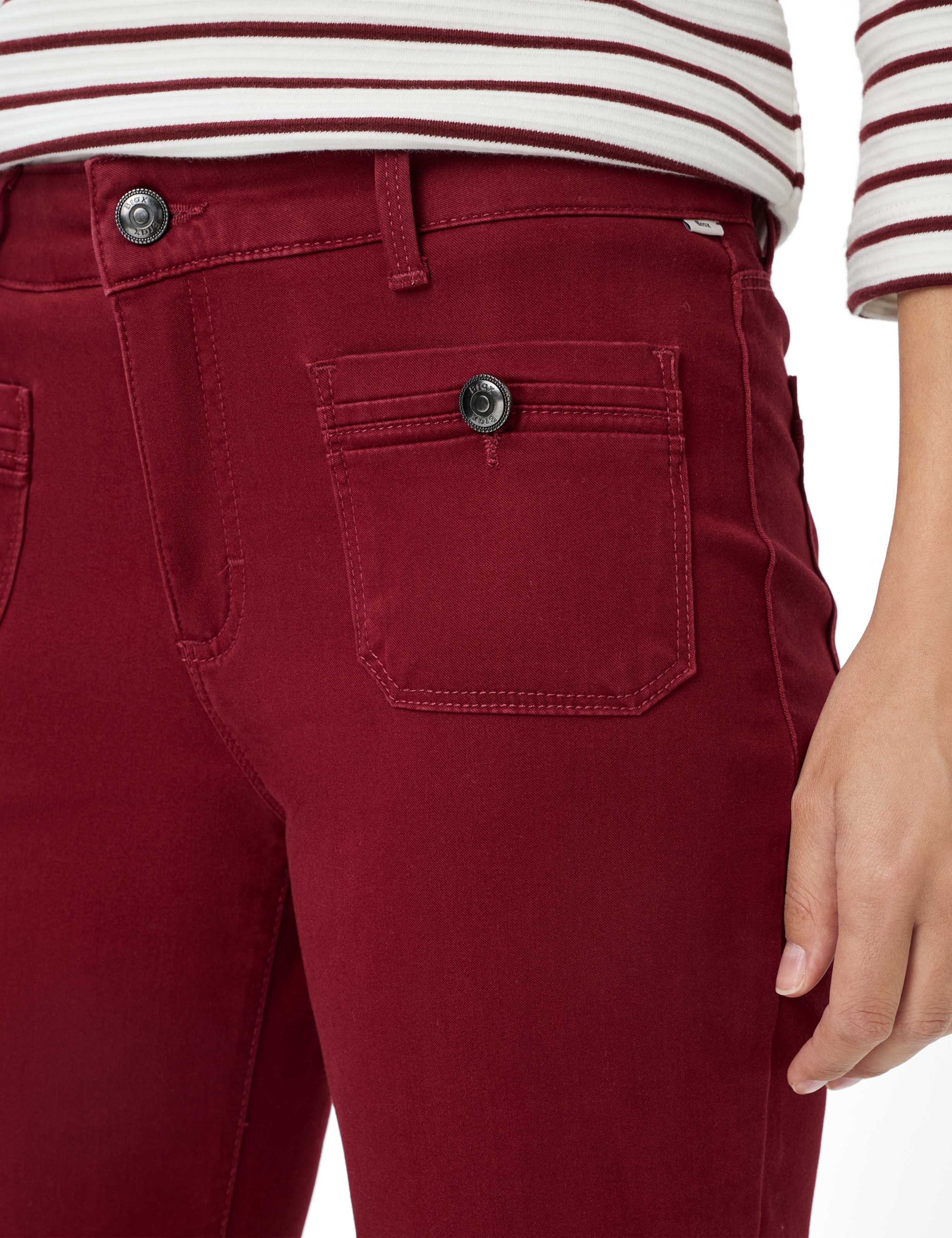 Women Style SHAKIRA Dark Red Slim Fit Detail 2