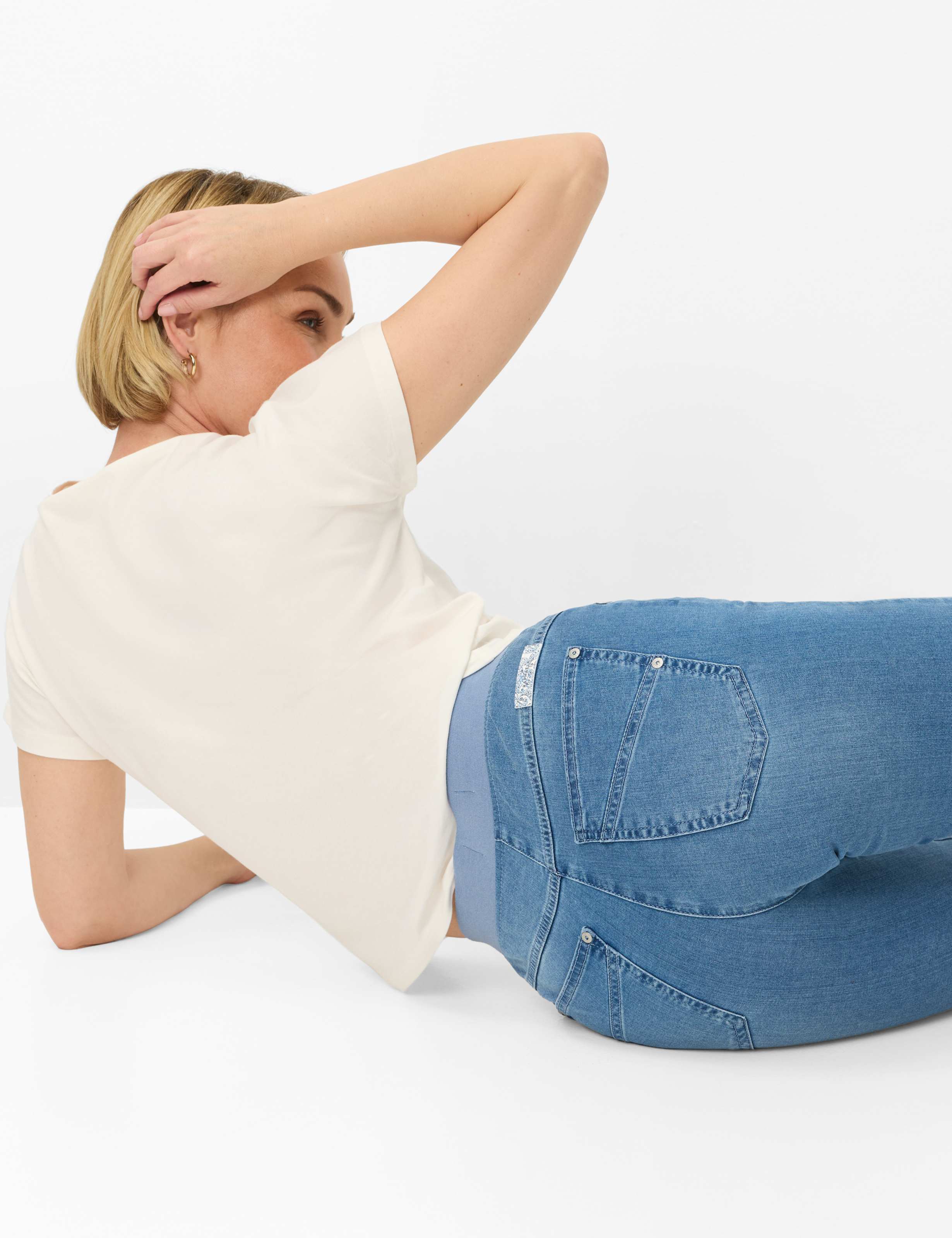 Dames Style PAMINA BERMUDA Denim Blauw Slim Fit Detail 1