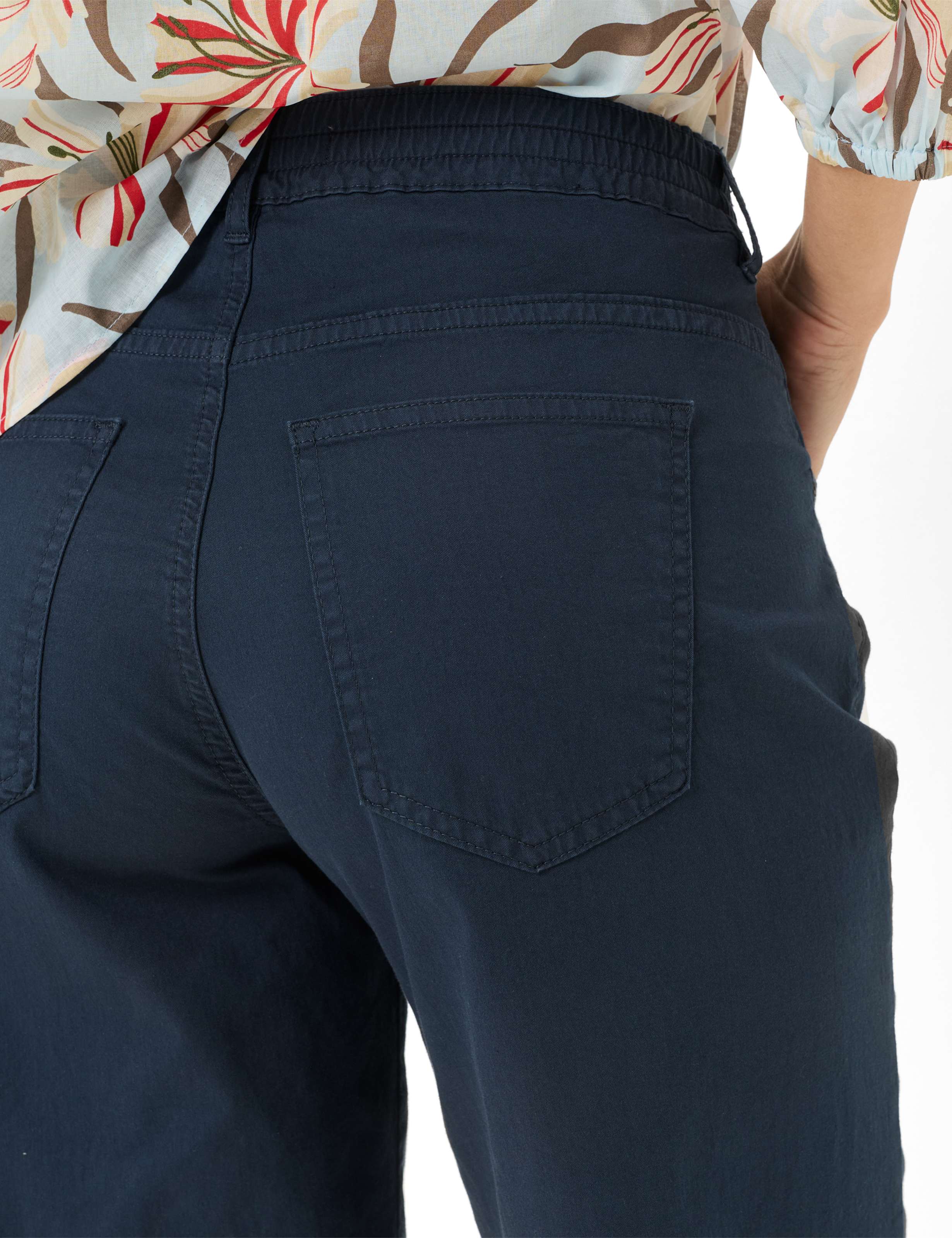 Dames Style MAINE B Donkerblauw Wide Leg Detail 2