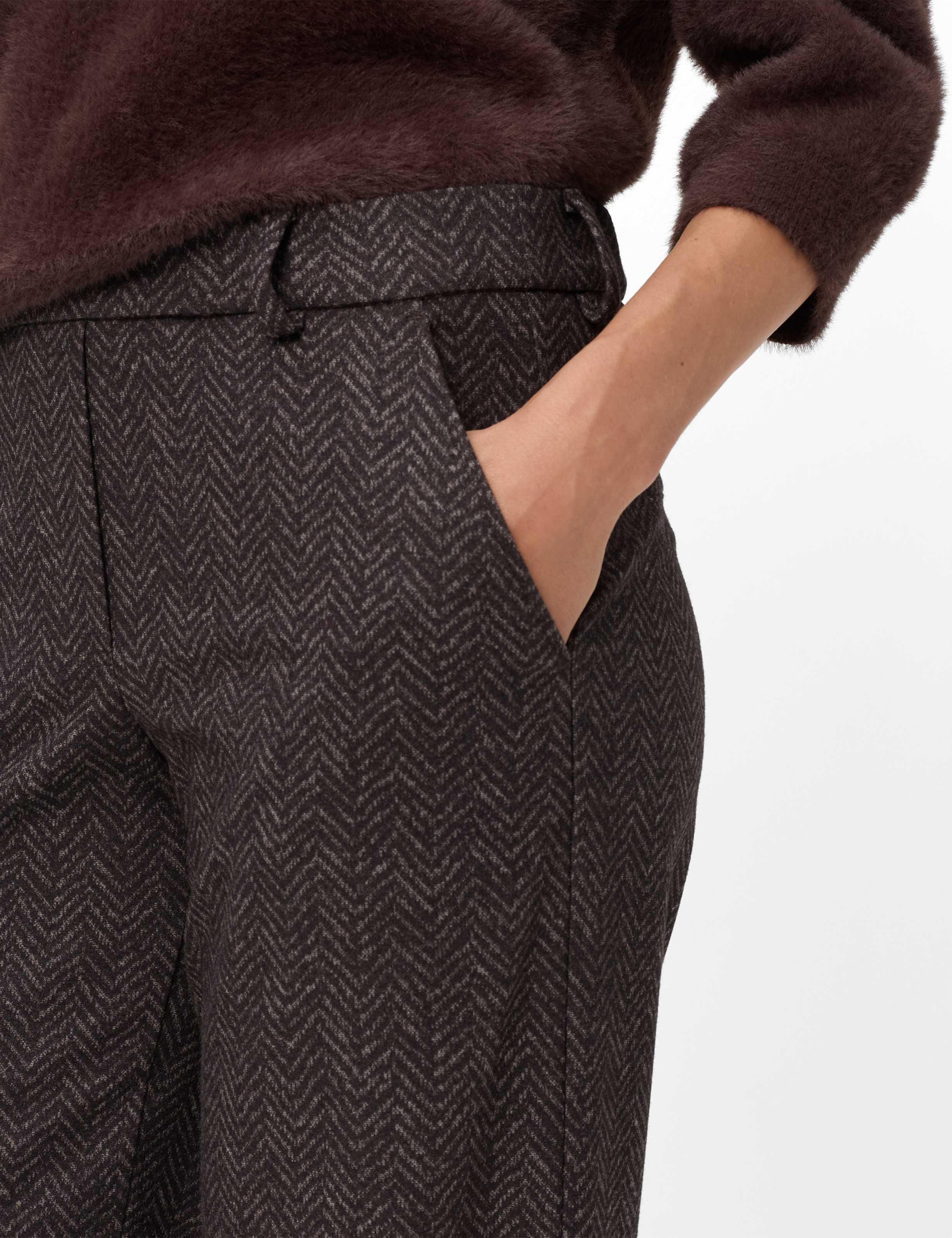 Femme Style MAINE Marron Foncé Wide Leg Détail 2