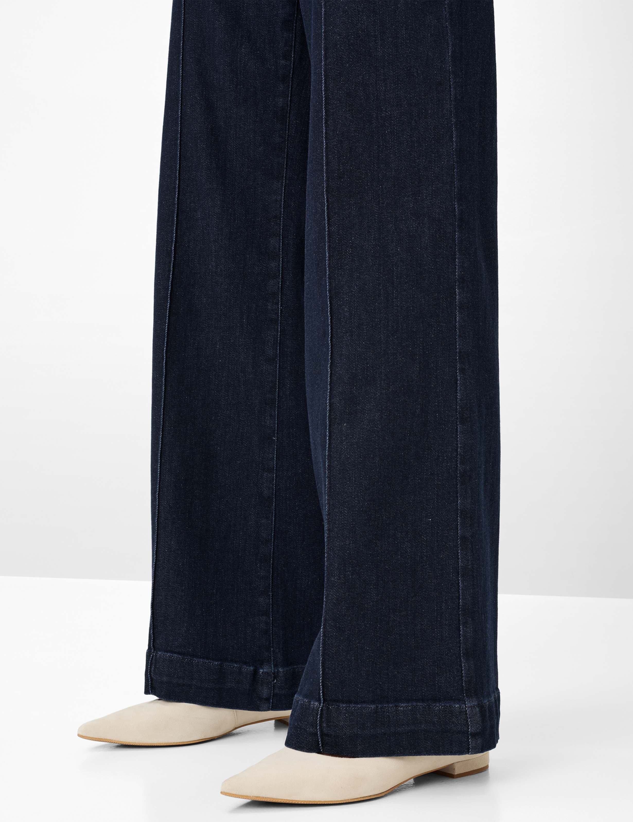 Dames Style MAINE Denim Donkerblauw Wide Leg Detail 2