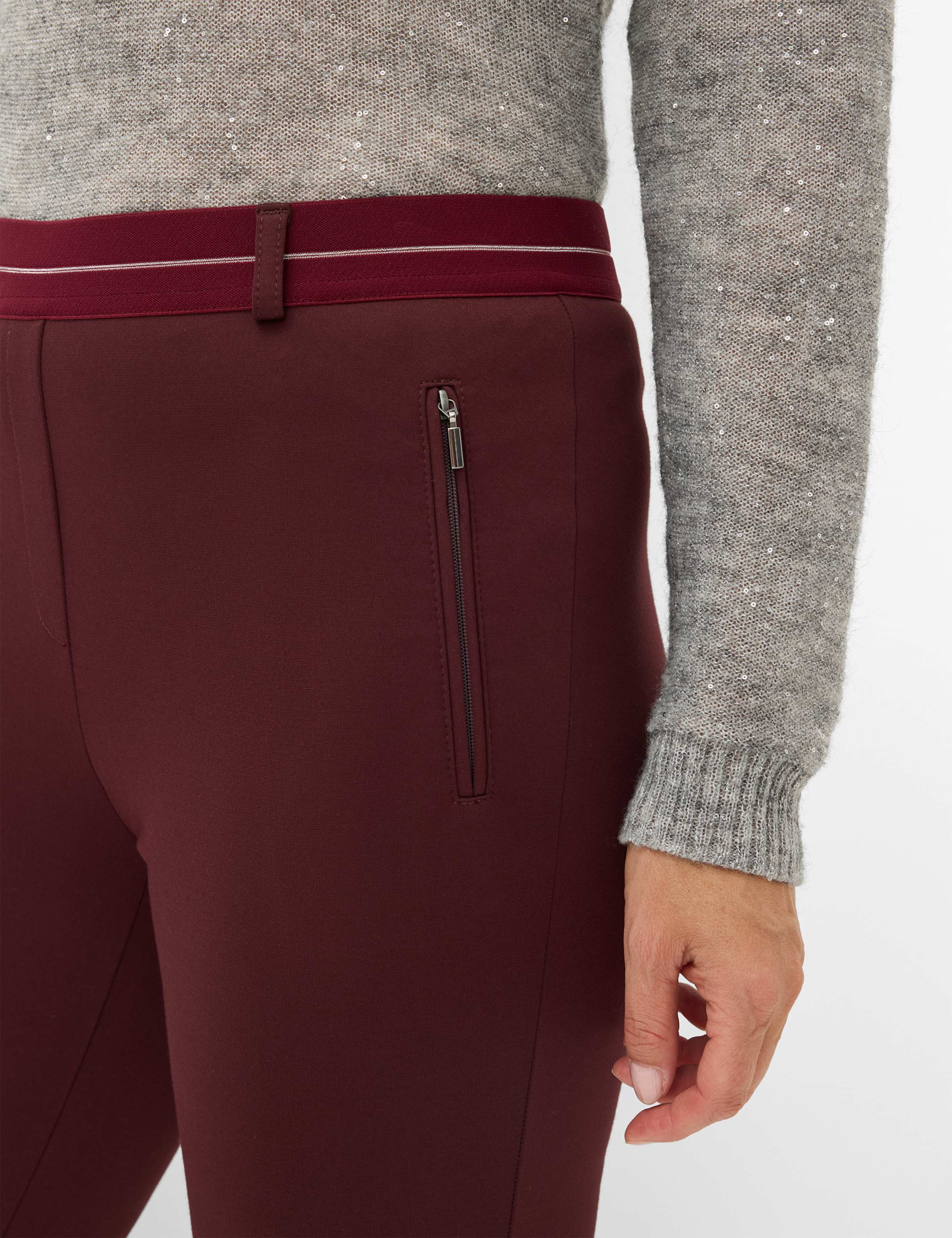 Femme Style LILLYTH Rouge Foncé Super Slim Fit Détail 2