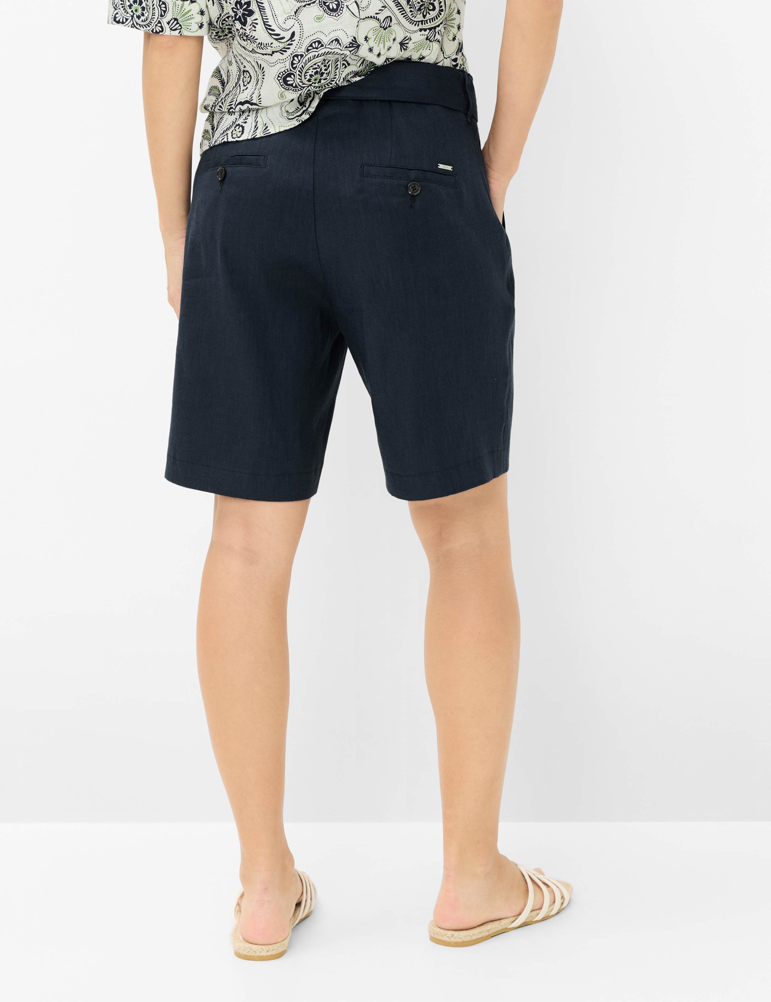 Femme Style MAINE B Bleu Foncé Wide Leg Dos mannequin