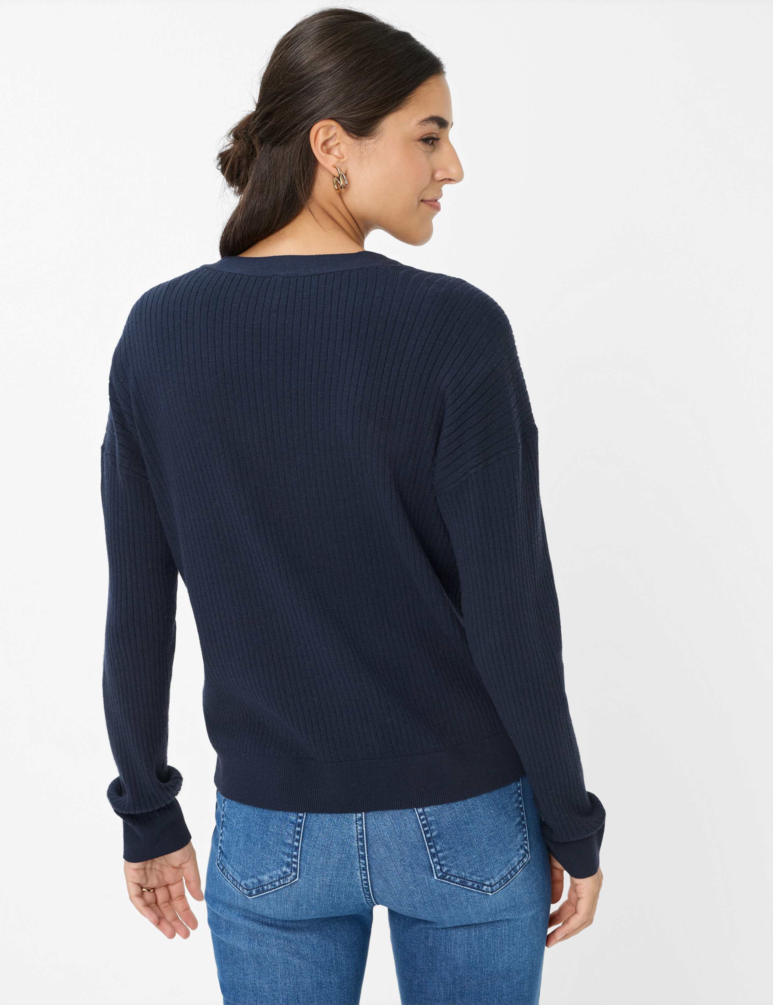 Women Style ANIQUE Dark Blue  Model back