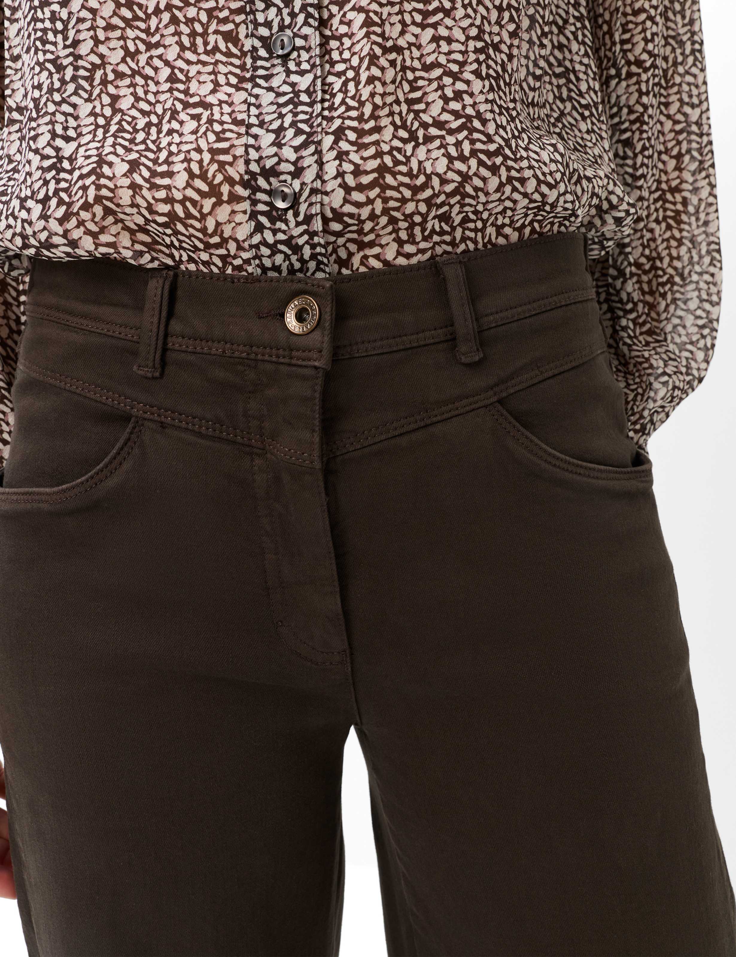 Femme Style LAURA FLARED Denim Marron Foncé Super Slim Fit Détail 2